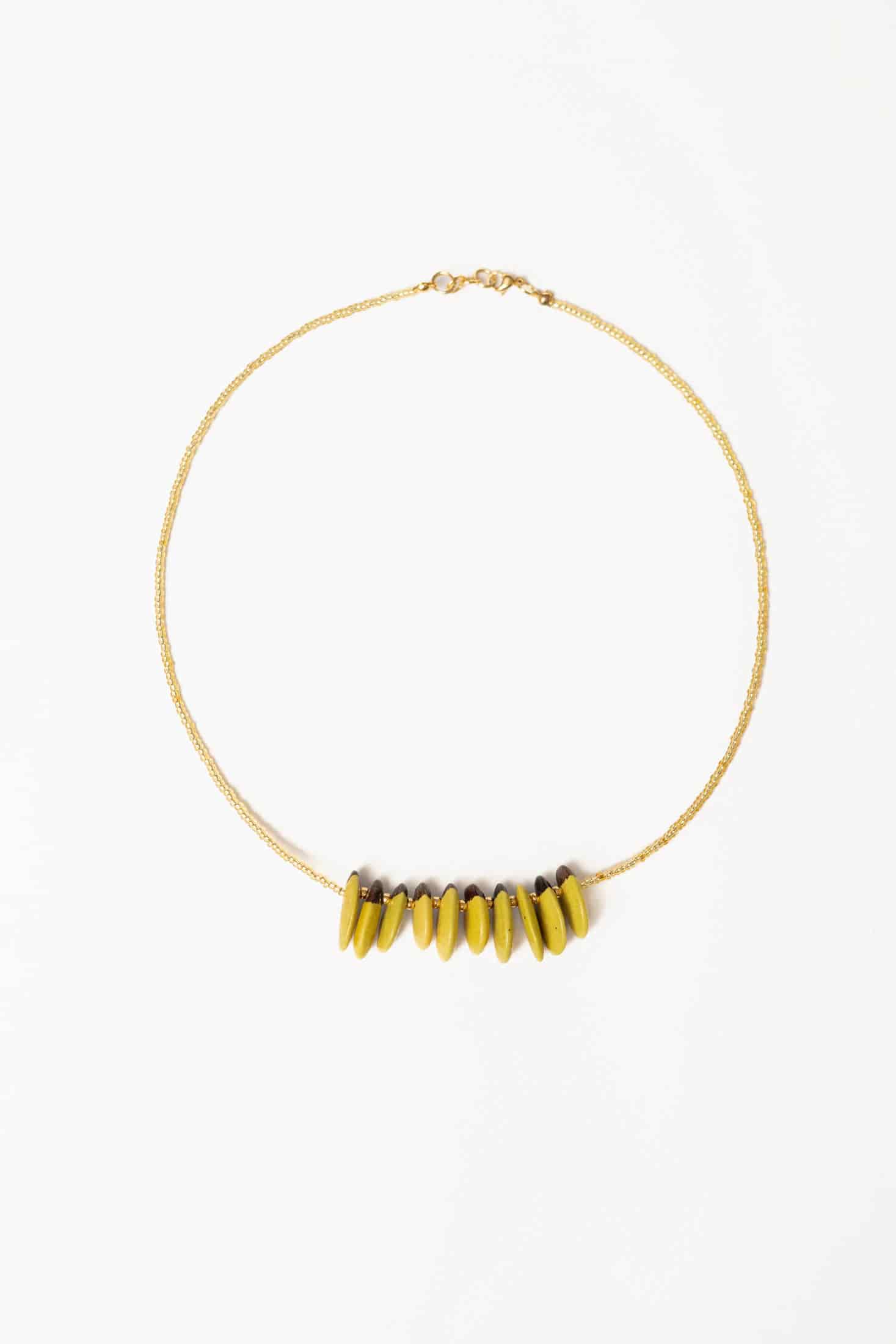 Collar Arado Frijol Verde - miniatura 1