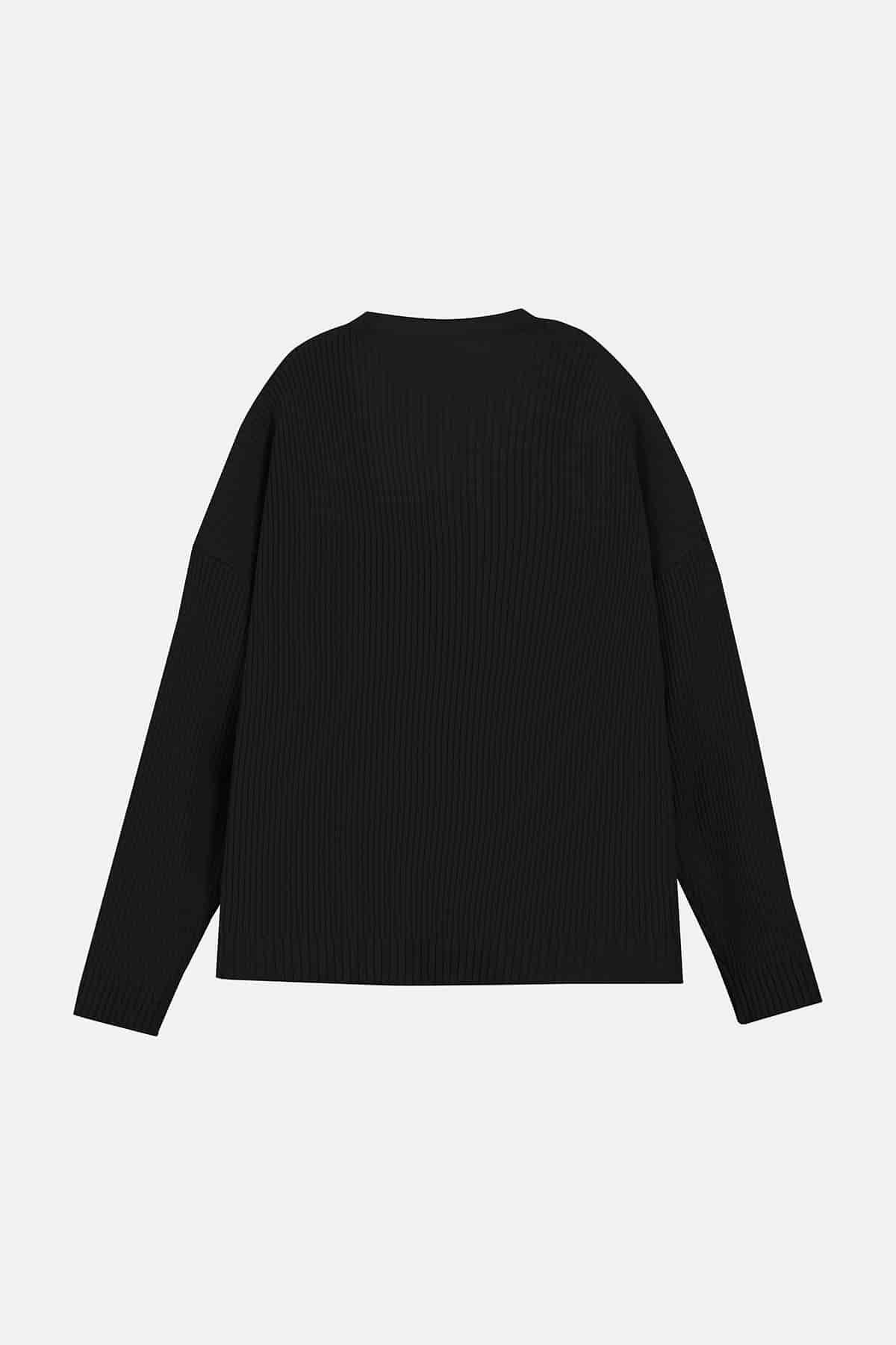 FUZZY HEART SWEATER BLACK - miniatura 7