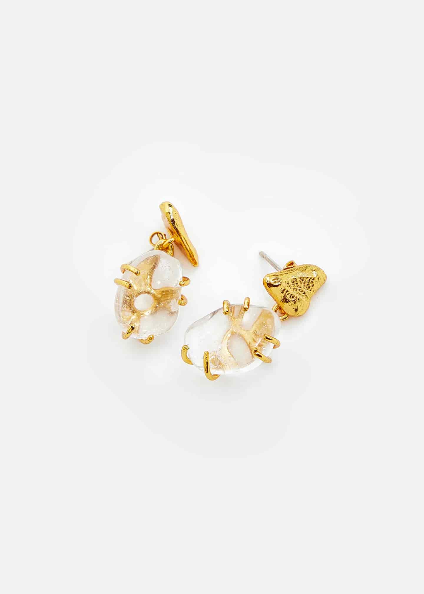 Aretes Mini Cuarzo Pétalos - miniatura 5