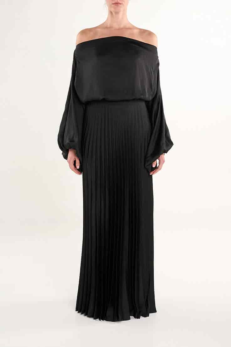BLACK MIKI LONG SKIRT - miniatura 1
