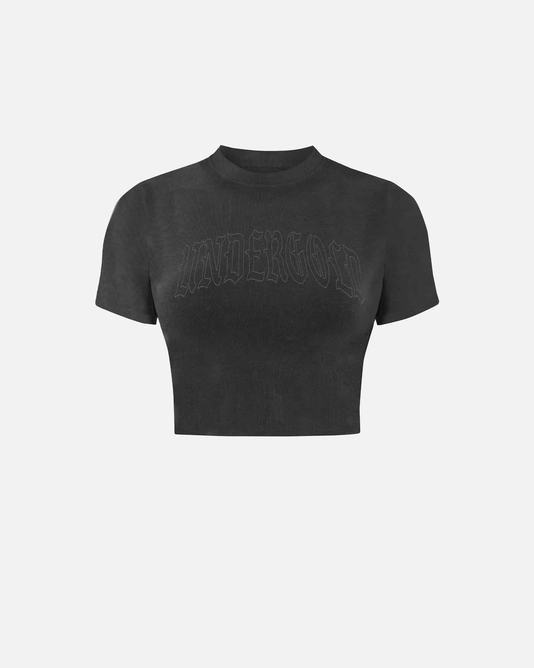 Echoes UNDRGLD Baby Tee Old Washed Gray - miniatura 1