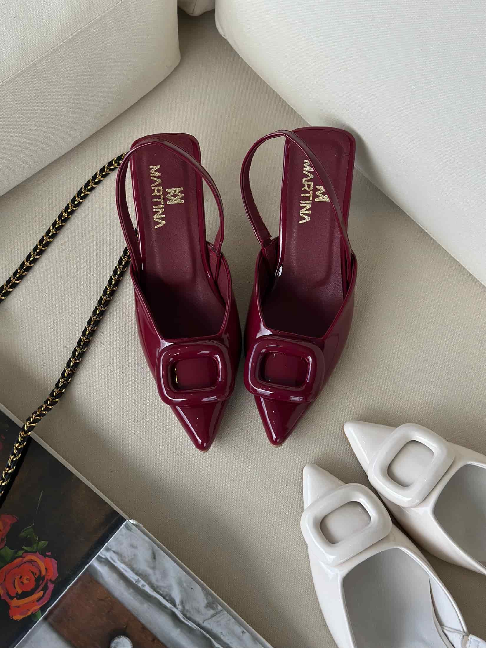 STILETTOS AMELIE   BORGOÑA - miniatura 4