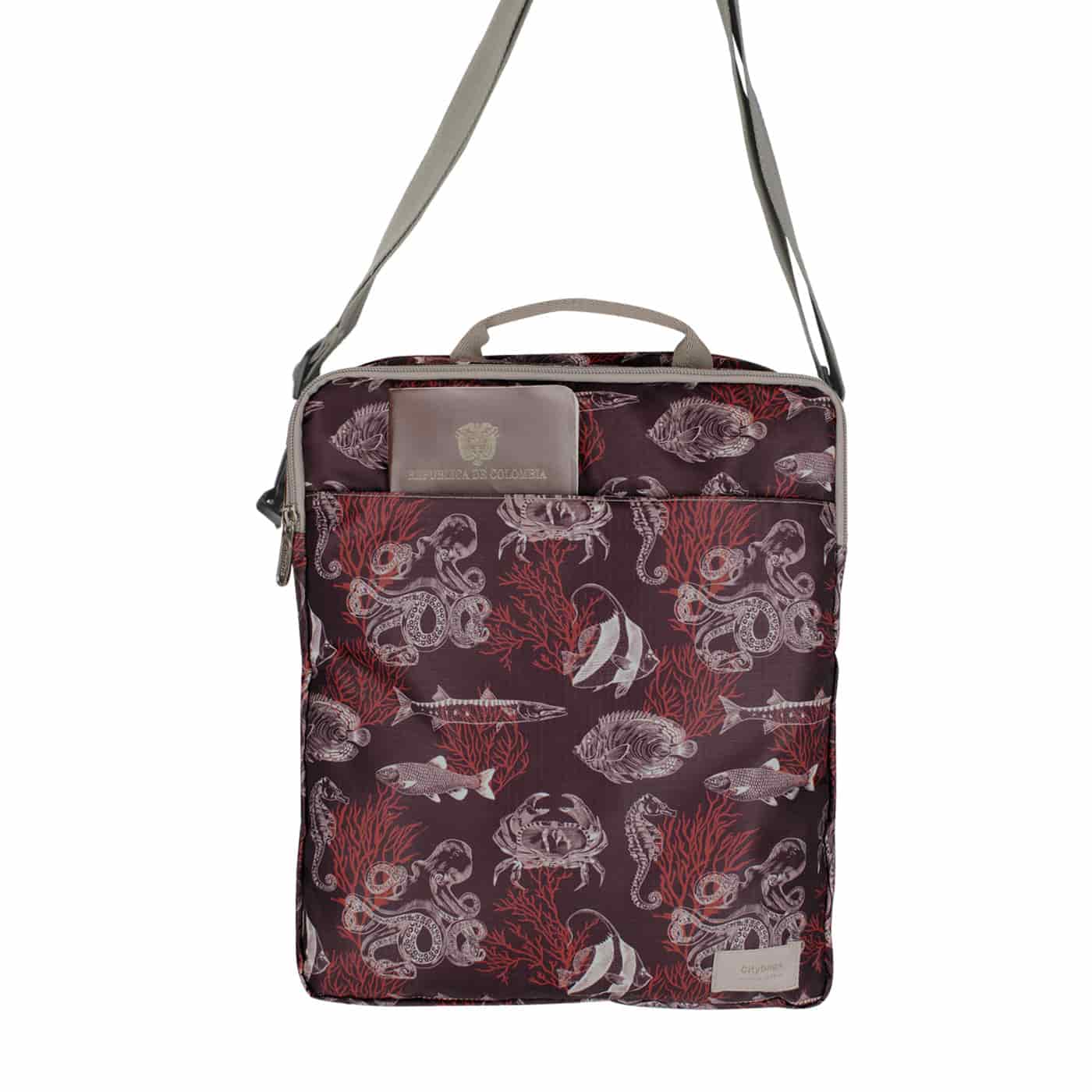 Bolso Manos Libres Convertible a Morral Citybags ULTRA Coral - miniatura 7