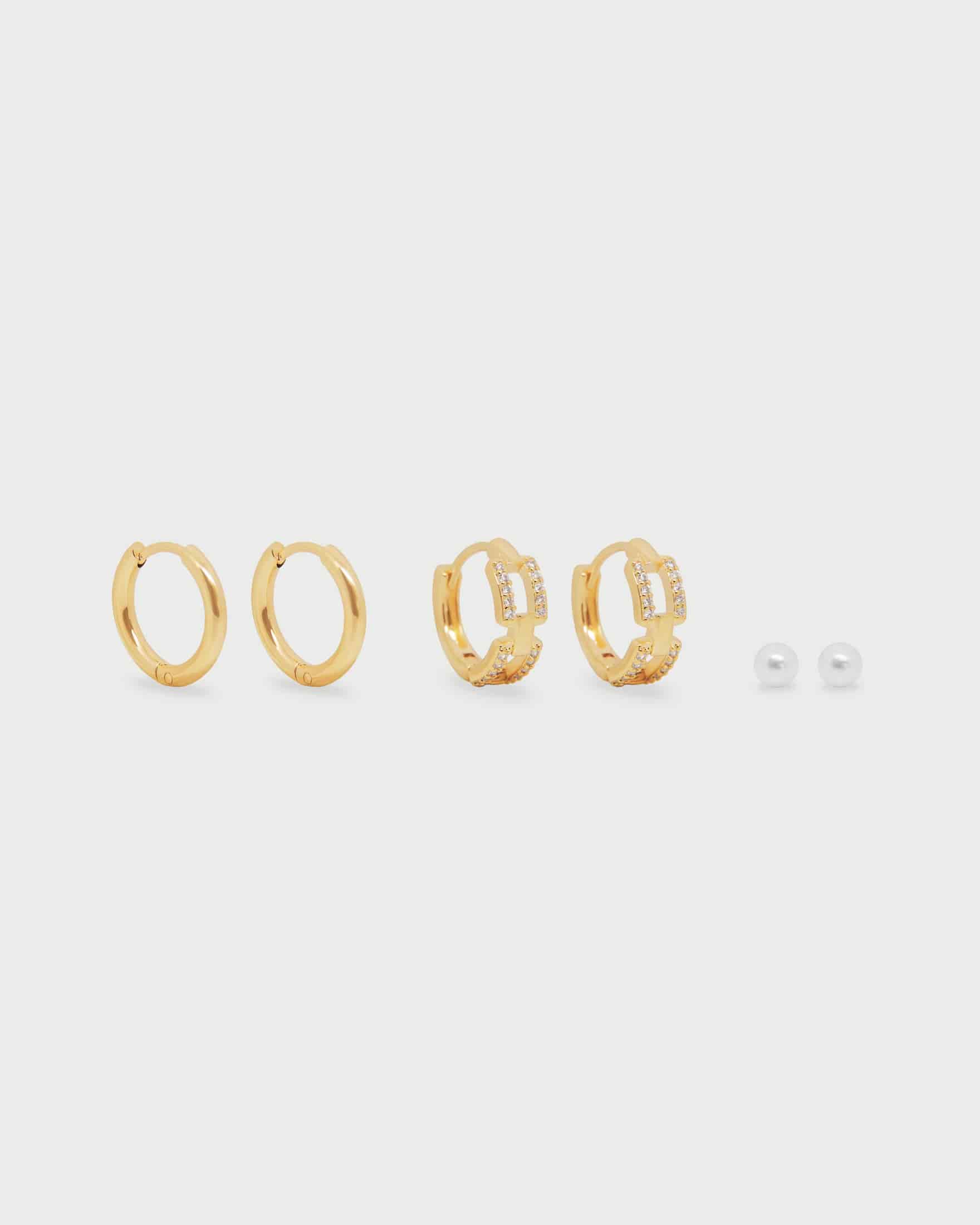 Set X3 Aretes Perla - miniatura 1