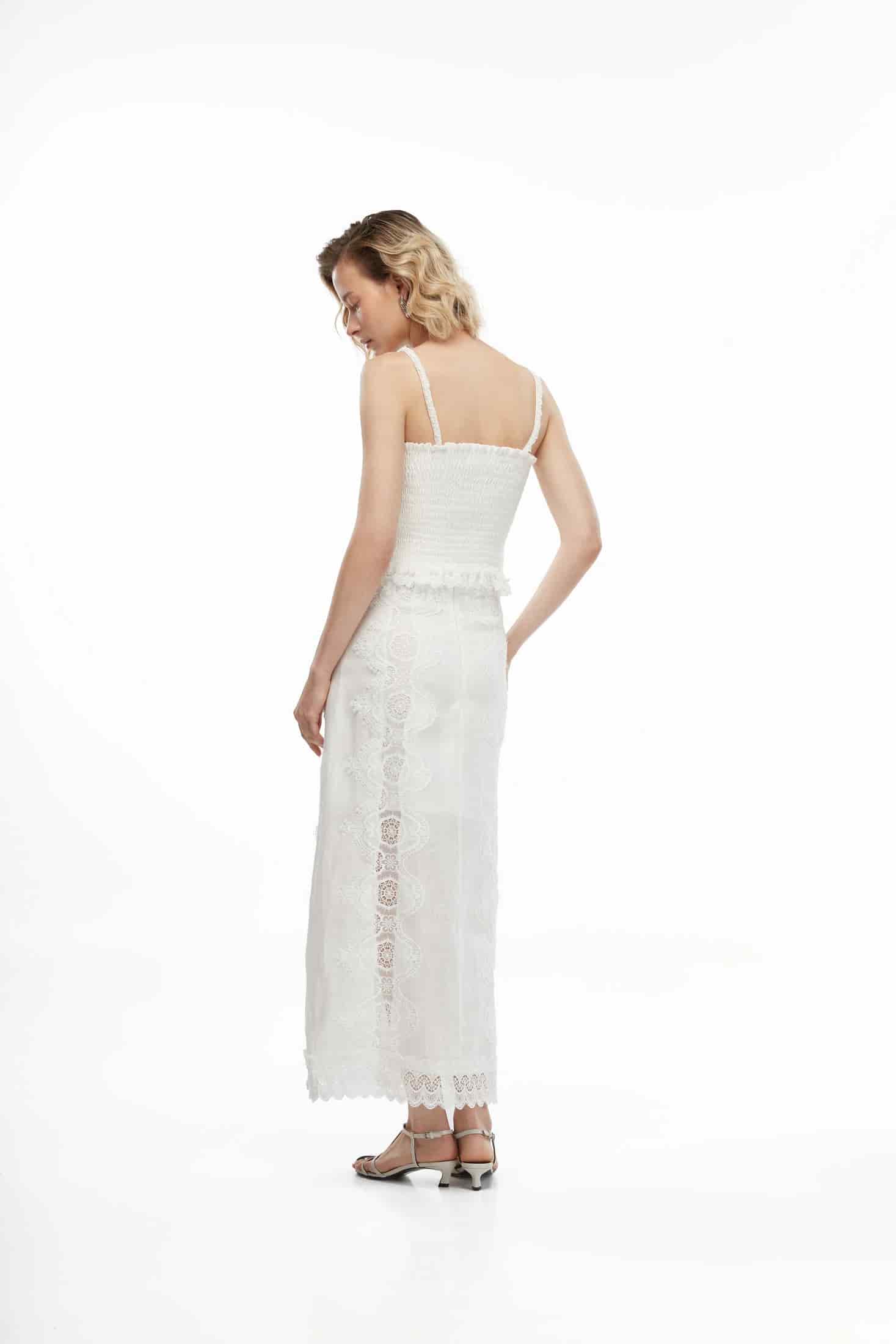 LIRIO MAXI SKIRT WHITE - miniatura 2