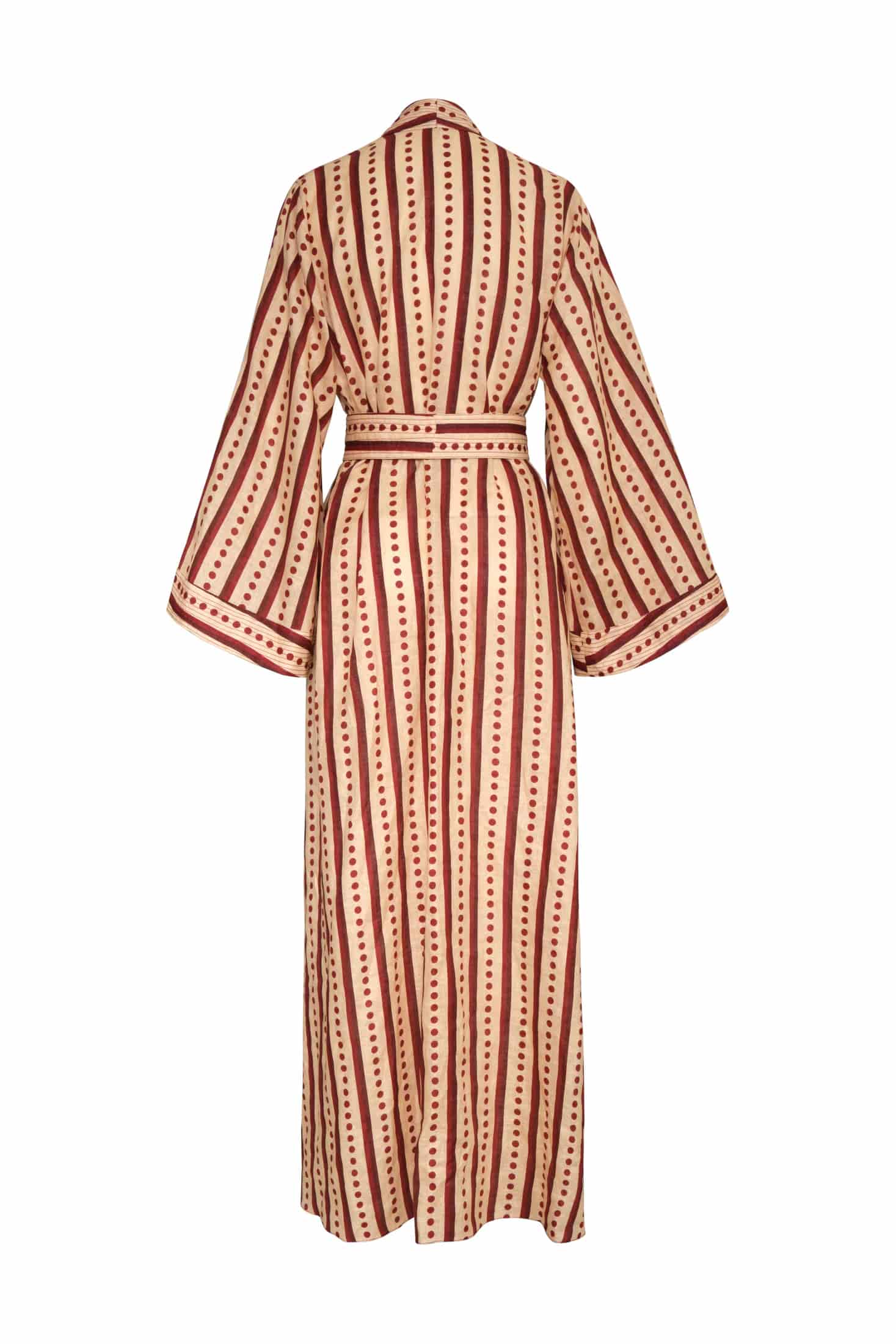 Rafaela Linen Kaftan / Red Stripes - miniatura 4