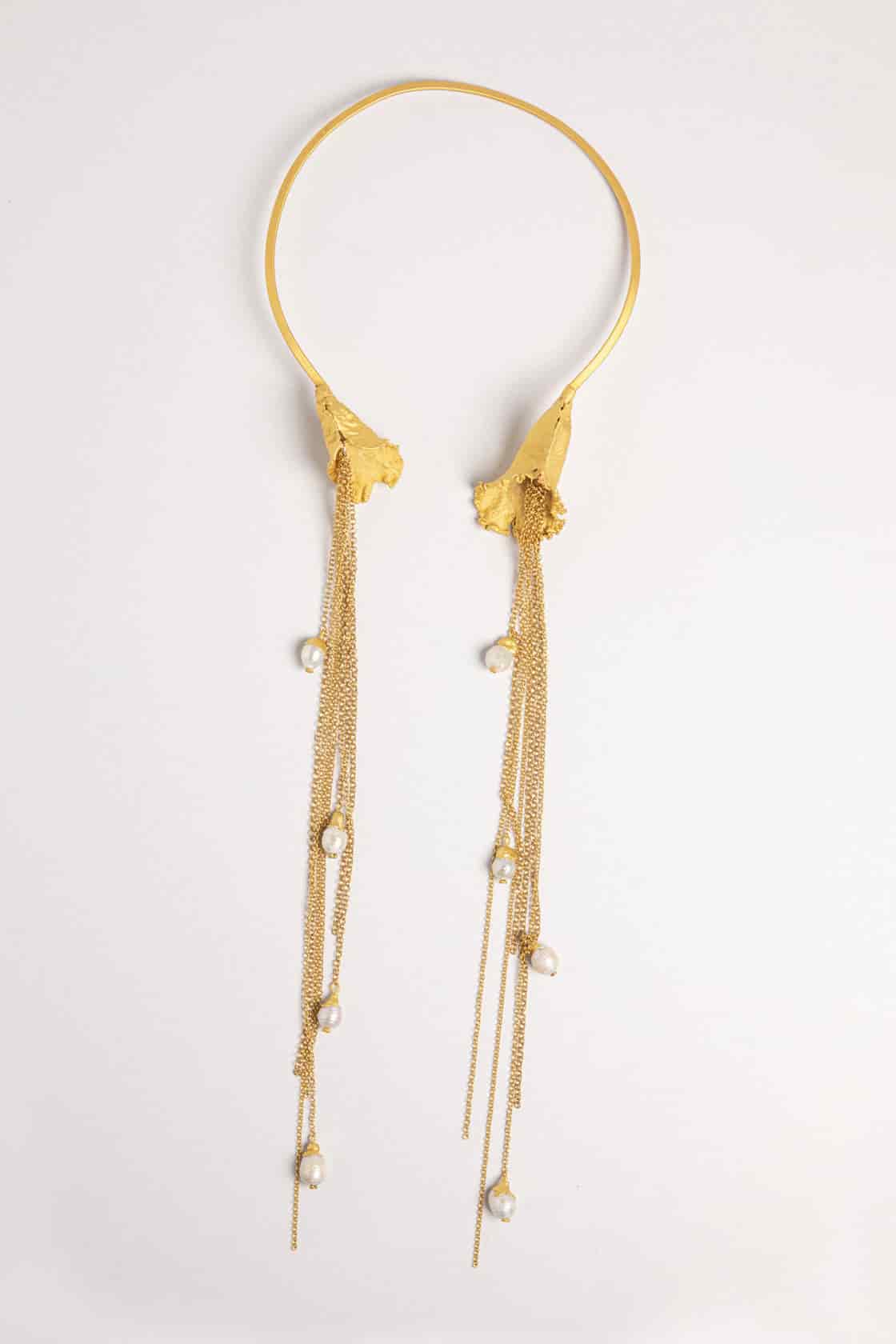 LABELLUM NECKLACE AND CHAIN WITH PEARLS - miniatura 2