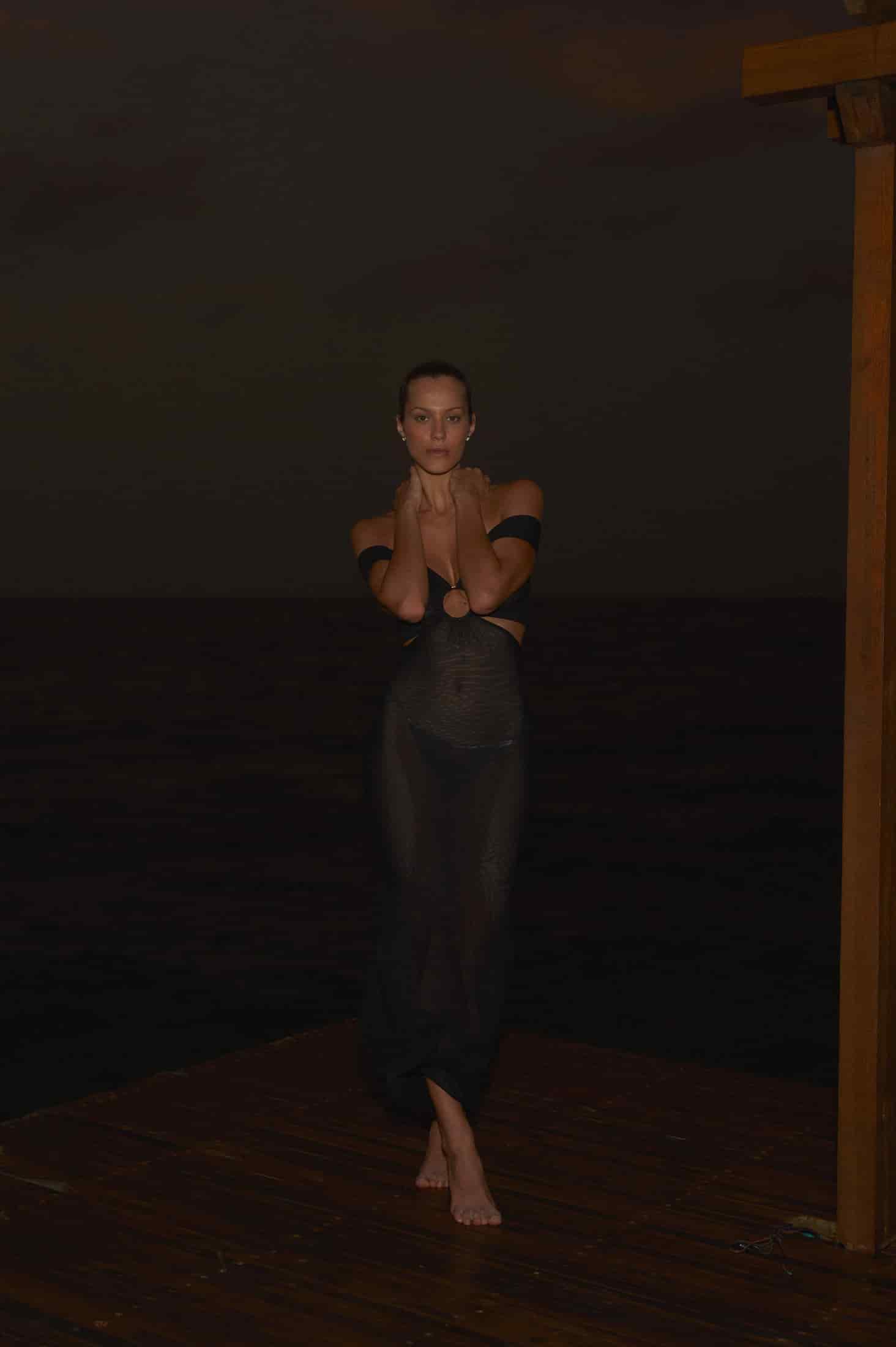 BLACK AMAIA LONG DRESS - miniatura 5