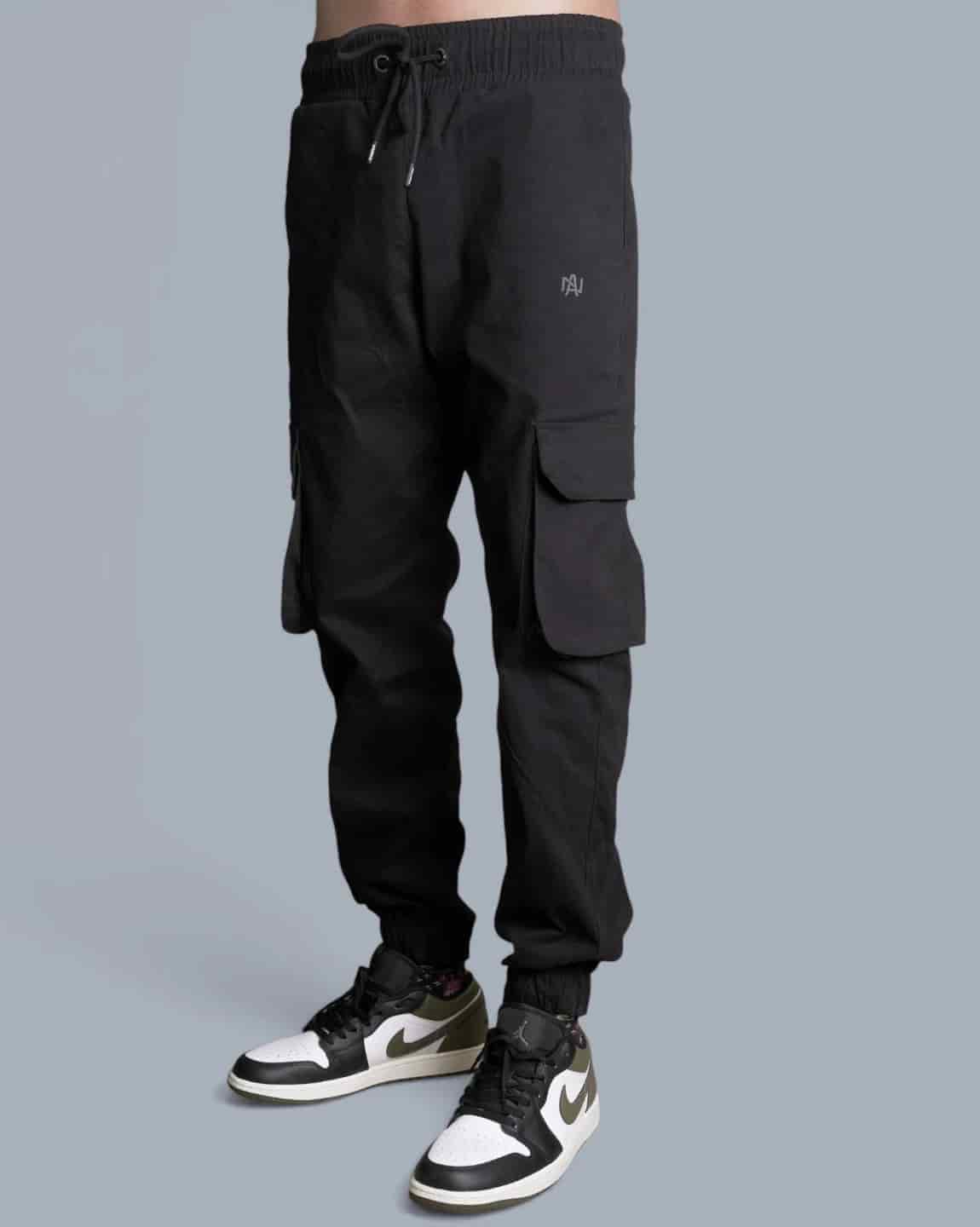 PANTALON CARGO NEGRO HOMBRE - miniatura 2