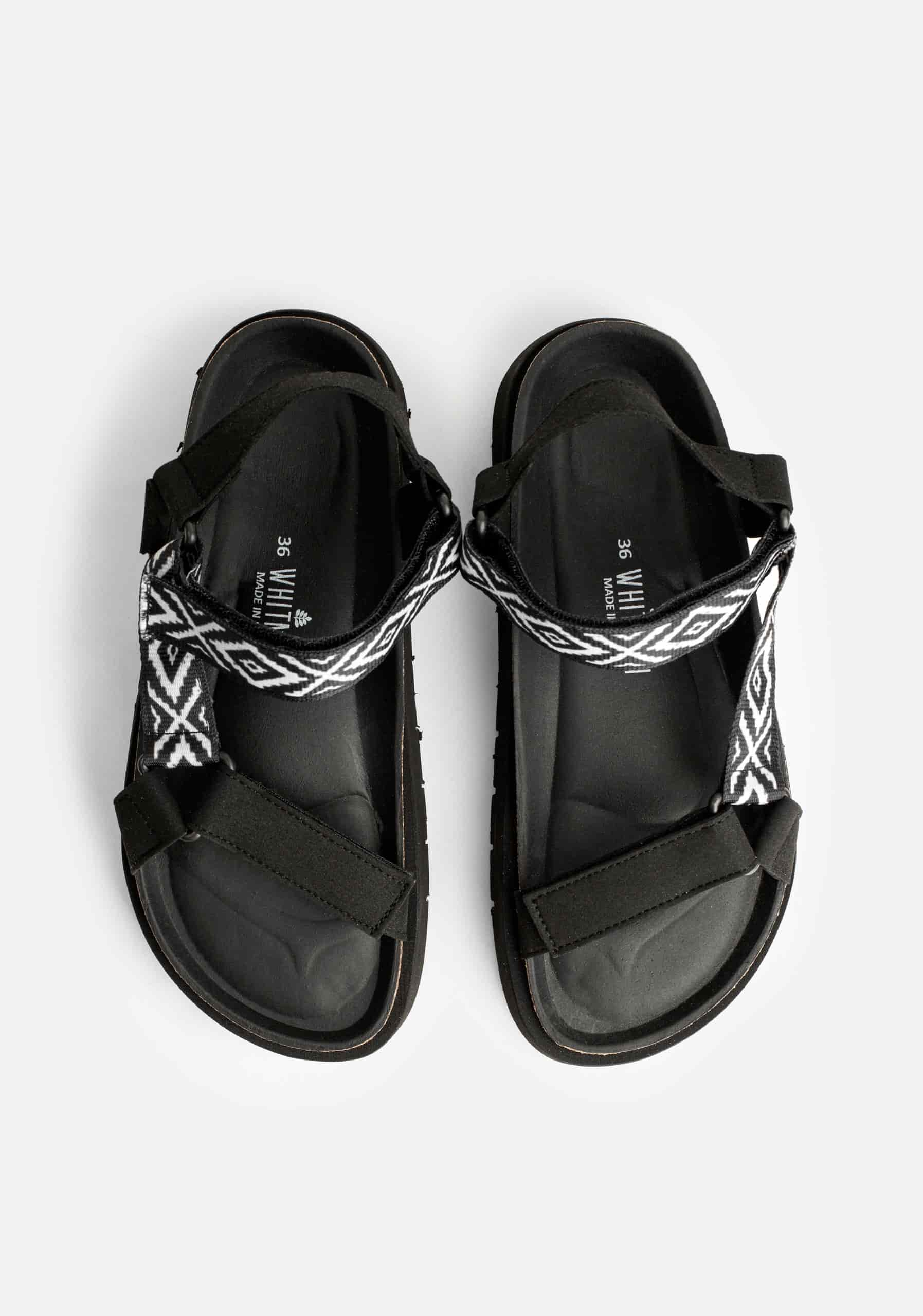 Sandalia Bruni Negro - Marfil - miniatura 3