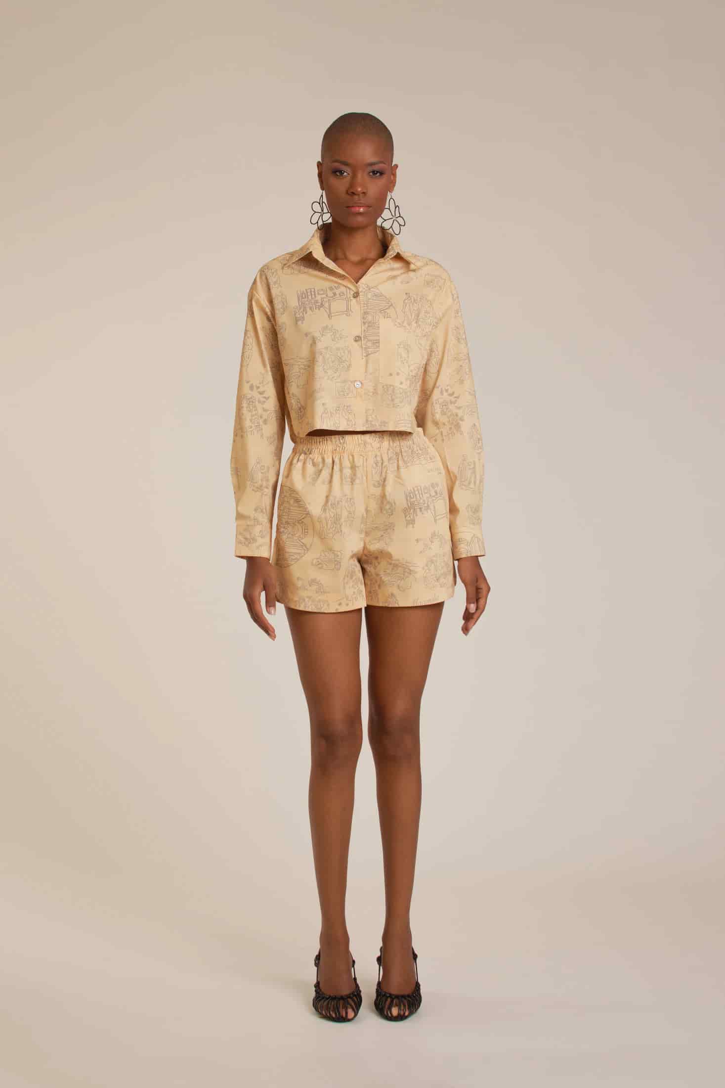 'Life Cycle' Shirt - Butter Yellow - miniatura 1