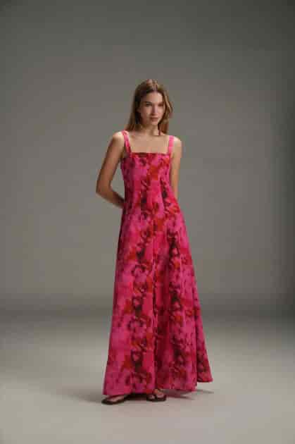 MARDI LOLA LINEN LONG DRESS - miniatura 1