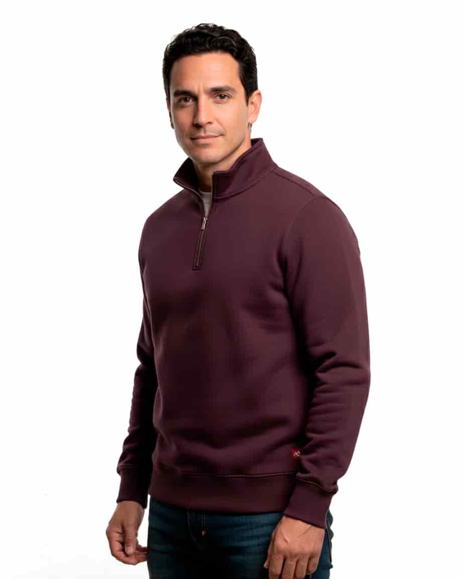 Buzo cuello alto hombre Vinotinto Burdeos - miniatura 7
