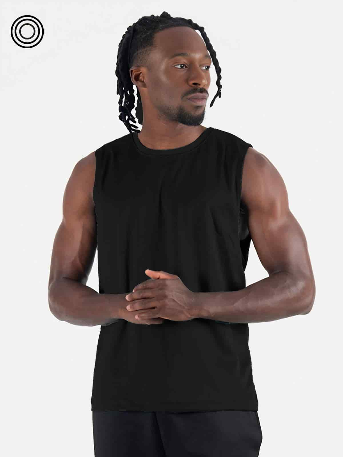 Camisilla hombre mesh negra - miniatura 1