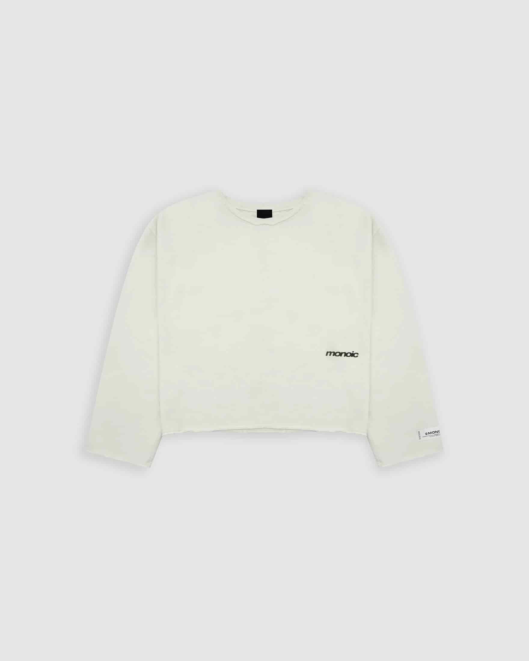 Long Sleeve Boxy T-Shirt – Off White - miniatura 1