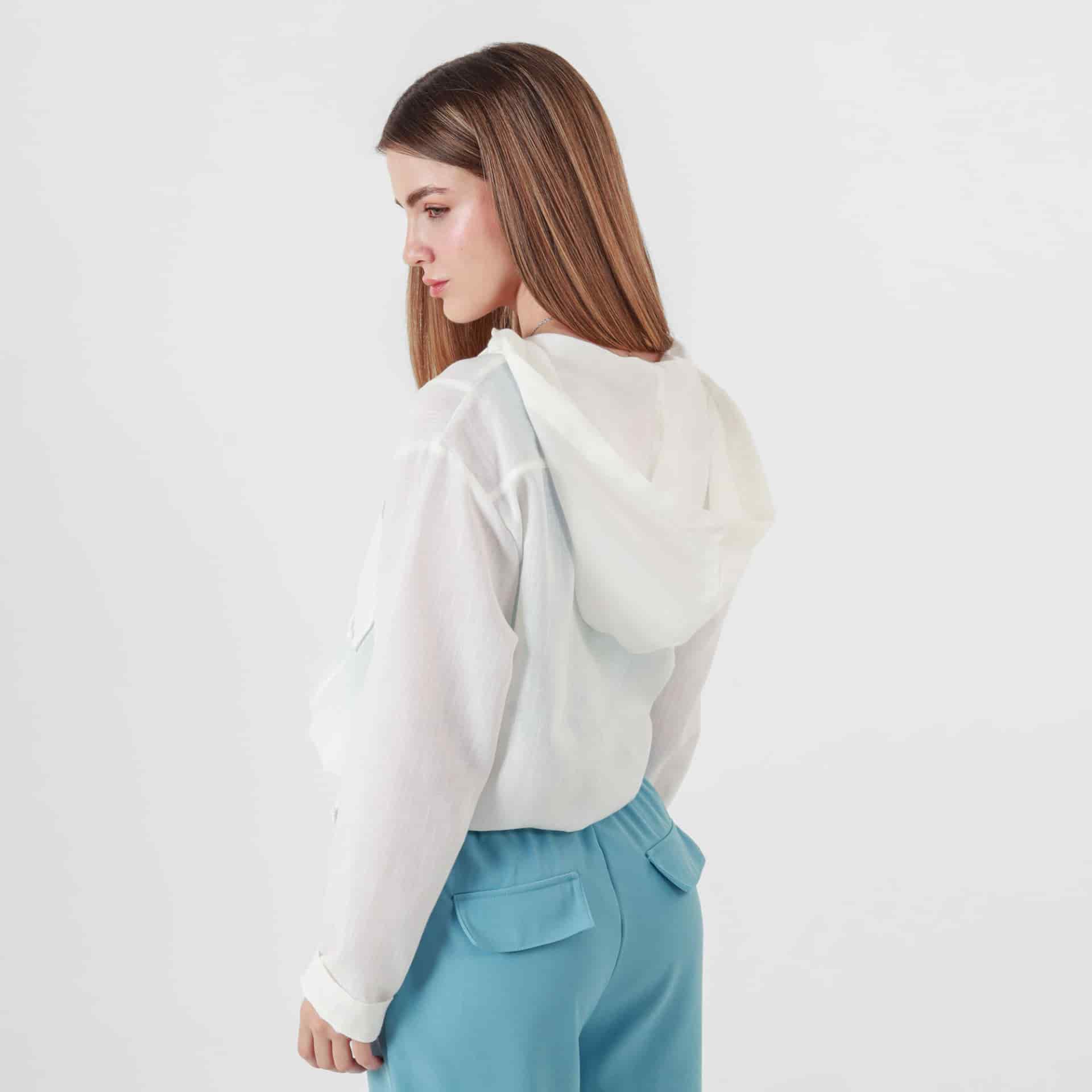 Chaqueta ligera manga larga con capucha y bolsillos - miniatura 10