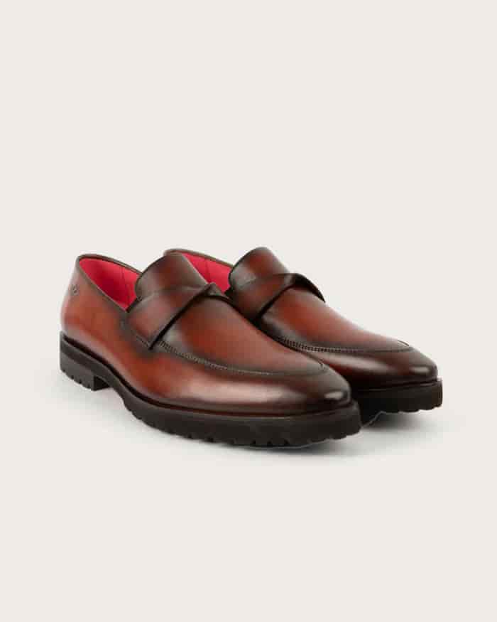 Mocasín Reverso Cognac Suela Ultraliviana - miniatura 2