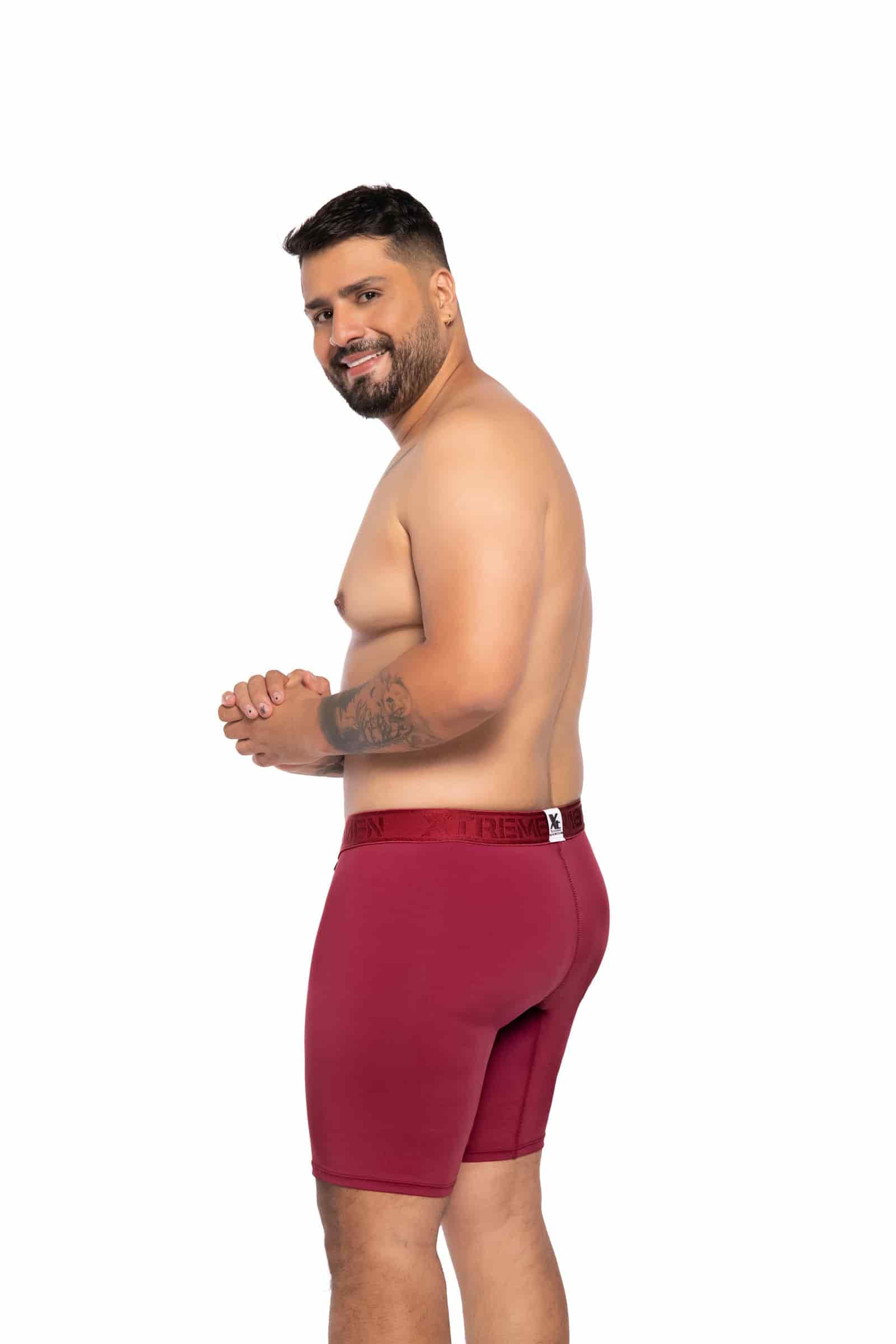 BOXER CLASICO EXTRAGRANDE MICROFIBRA NYLON VINO - miniatura 2