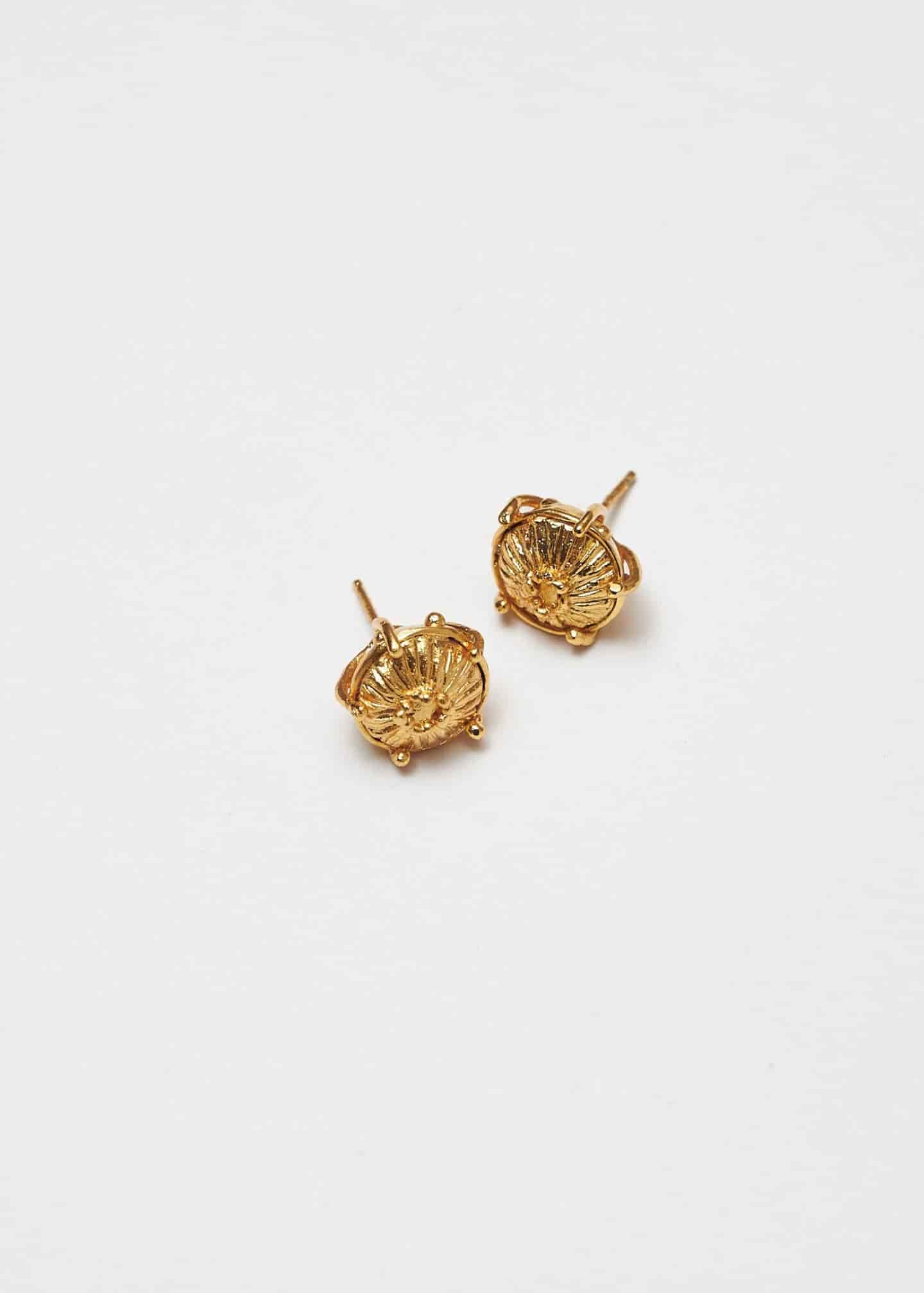 Aretes mini sombrerito dorado - miniatura 1