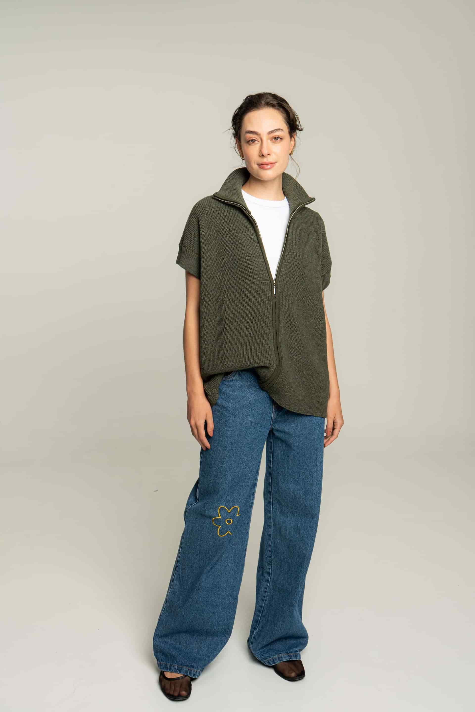 Chaleco zipper - verde - miniatura 2