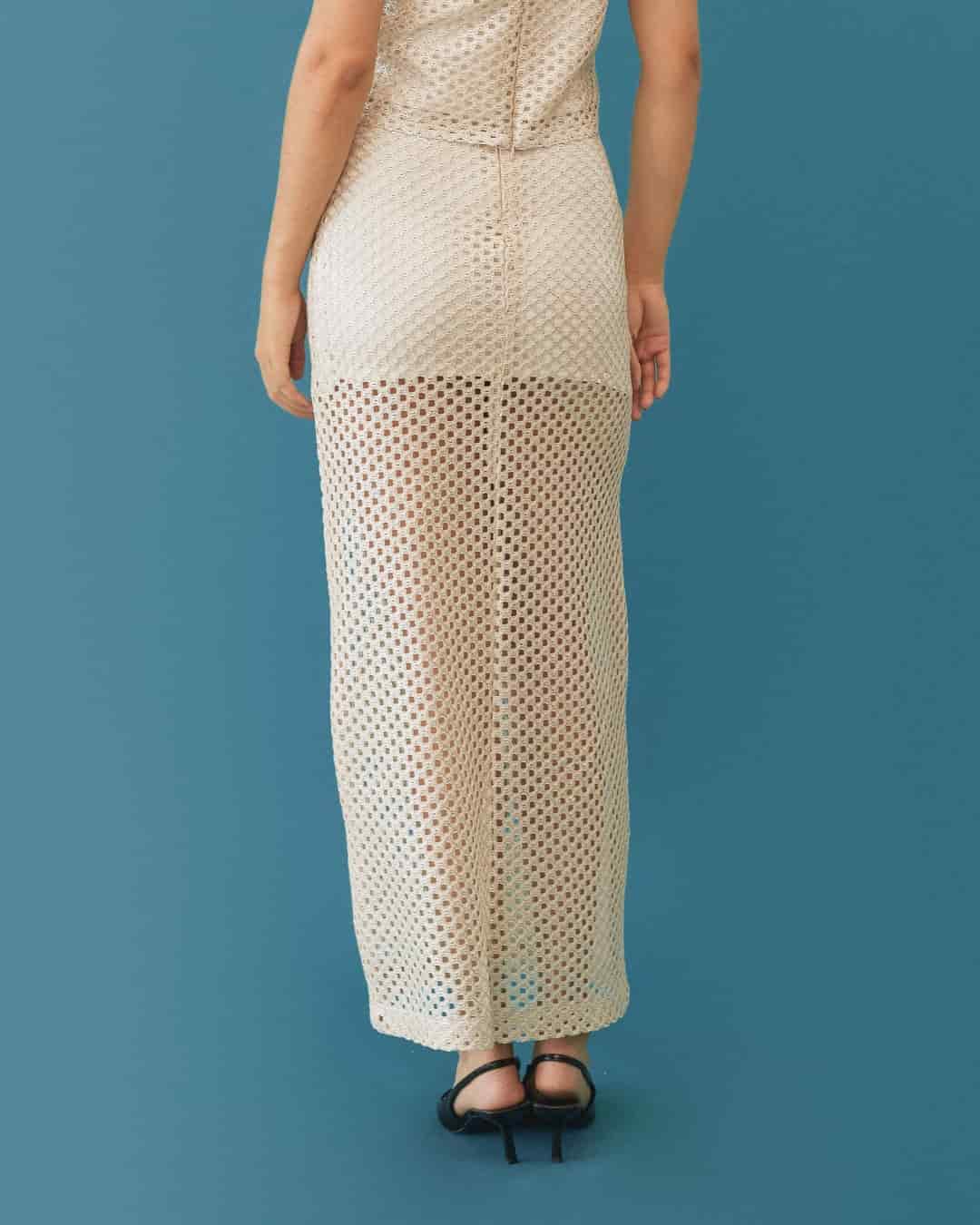 Falda Mesh Marfil - miniatura 2