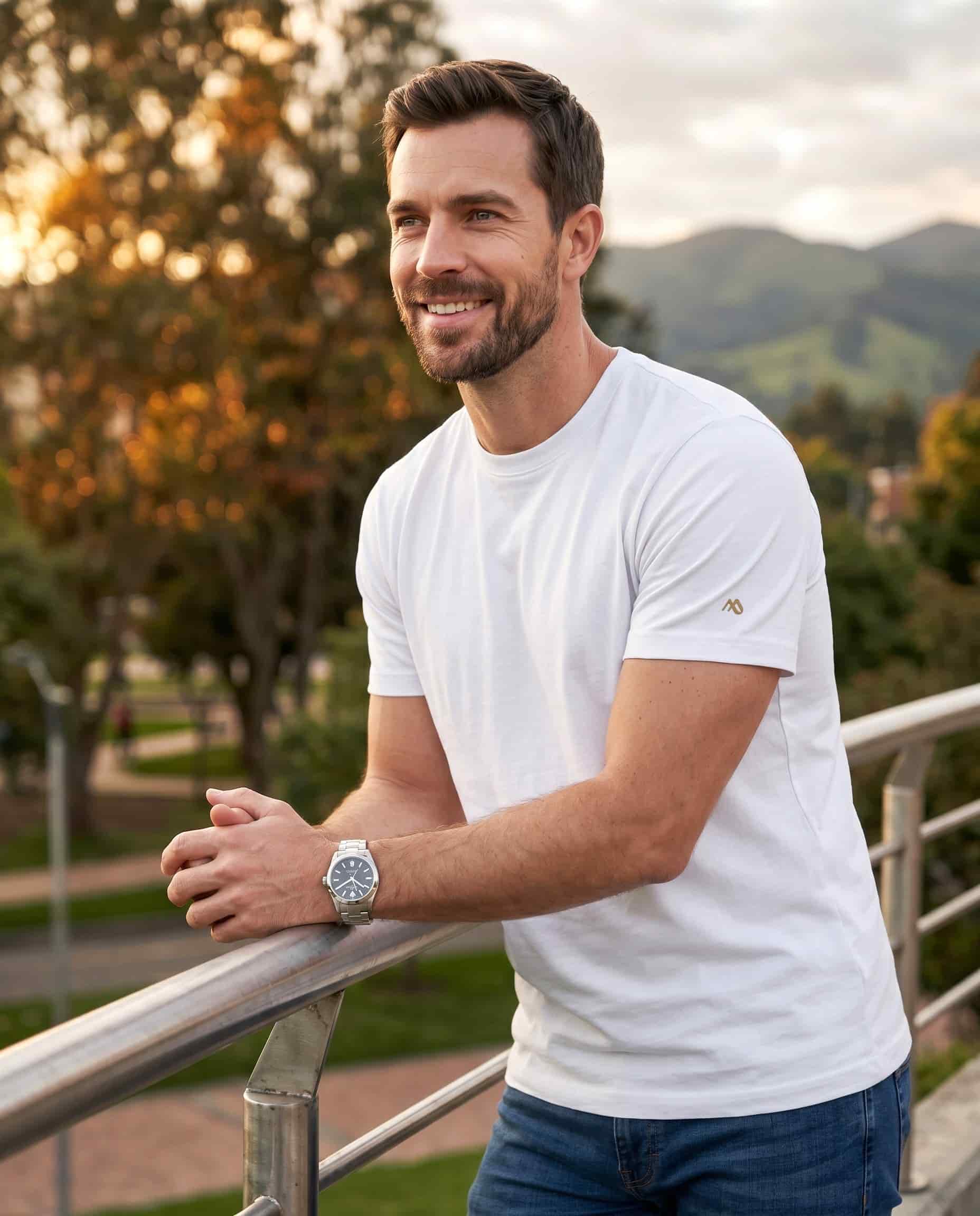 Set 3 Camisetas Slim Fit: Gris Oscuro + Neblina + Blanca - miniatura 8