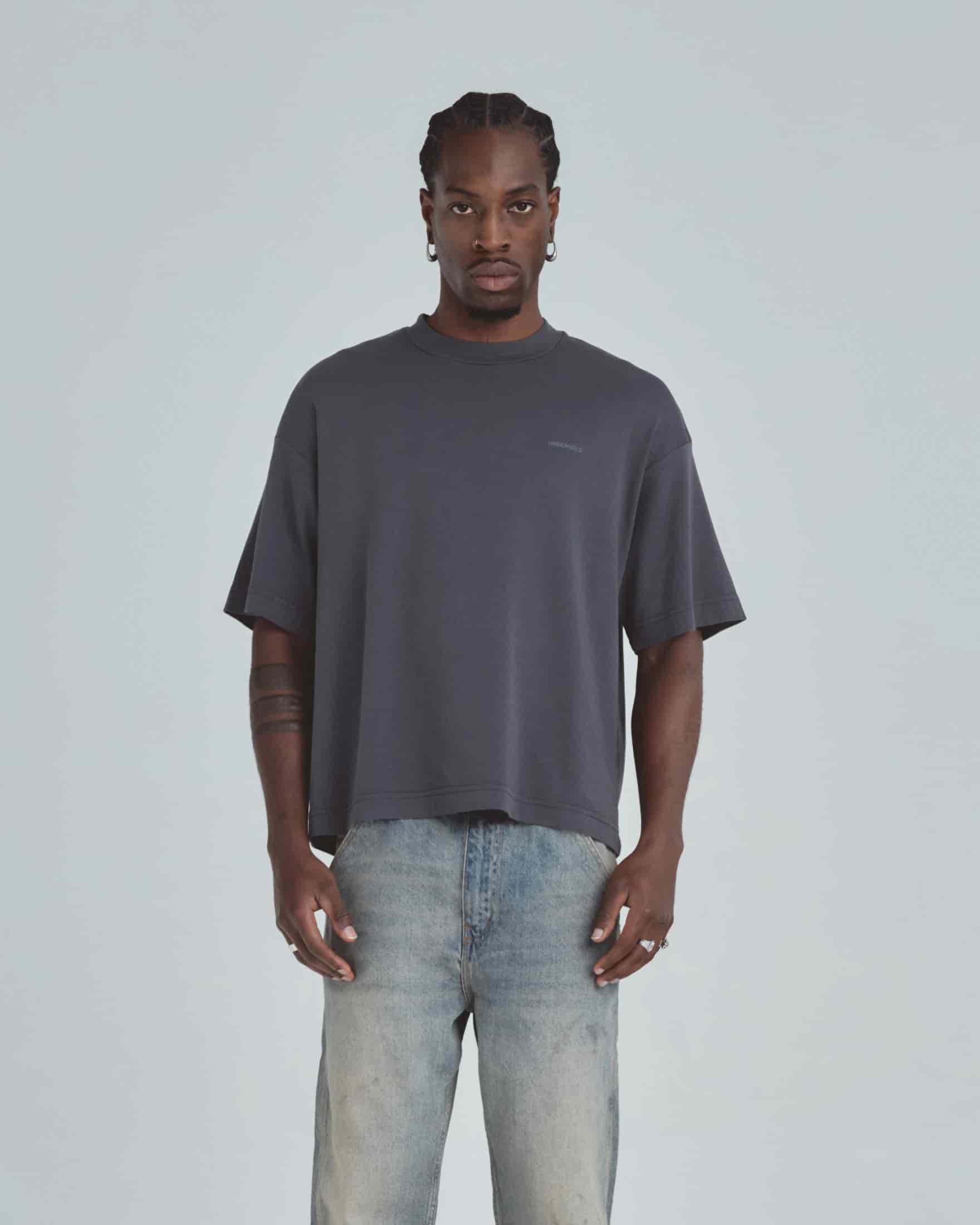 Line Basic Boxy Fit Tshirt Dark Gray - miniatura 2