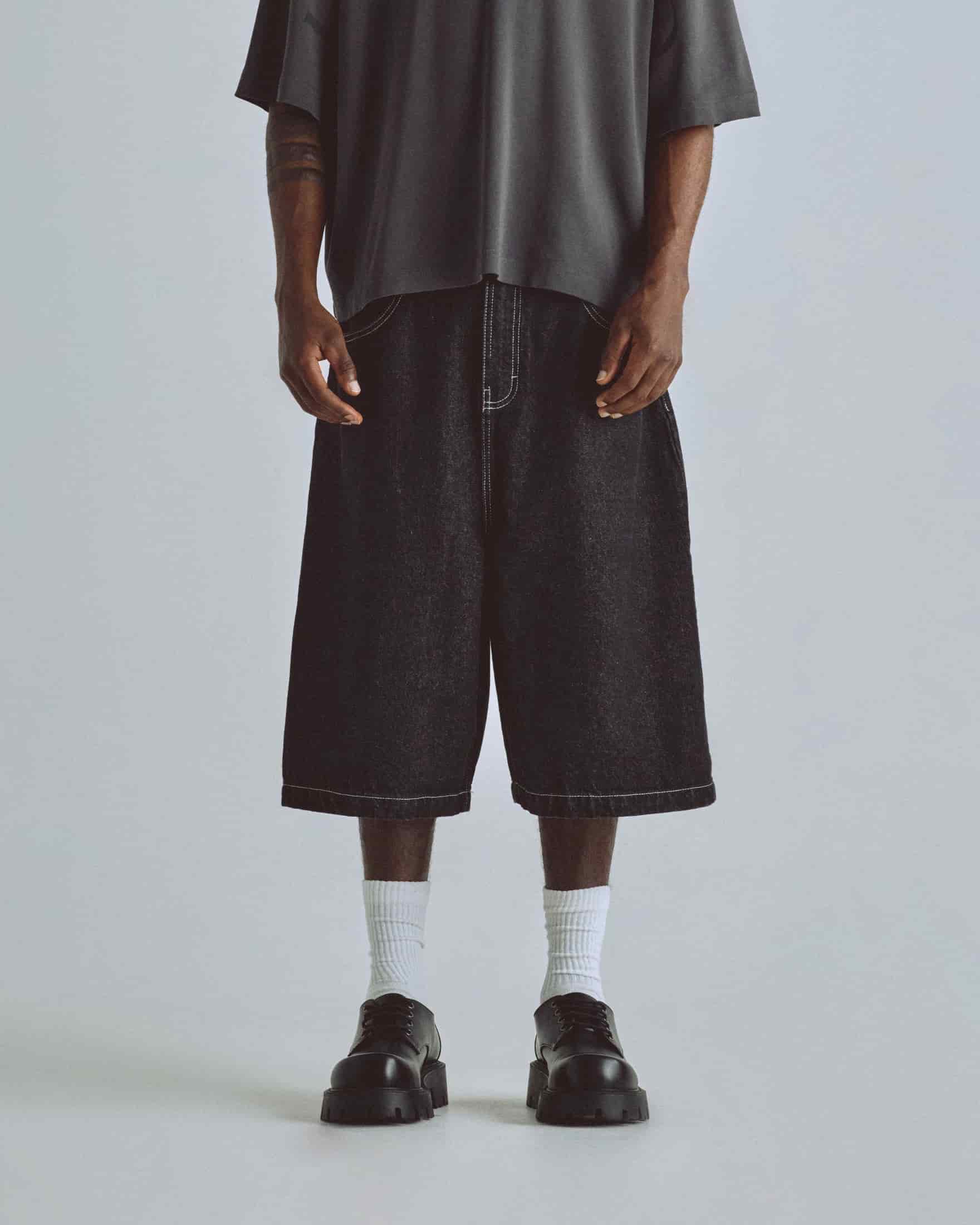 Basics UNDGLD Denim Jort Black - miniatura 5