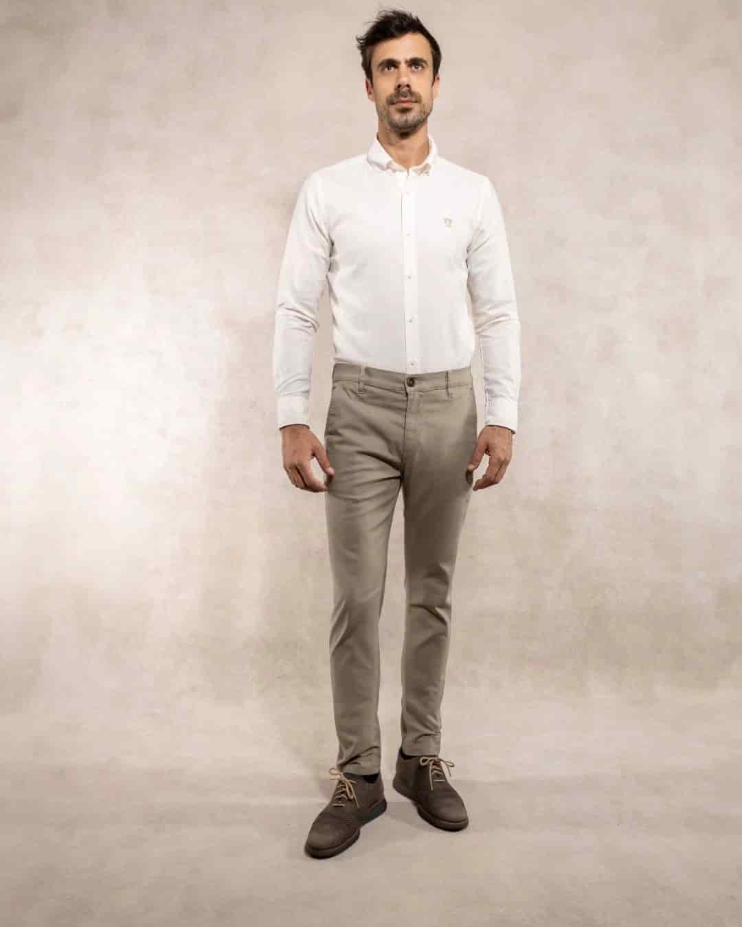 Pantalon Elastico Taupe - Talla Regular - miniatura 6