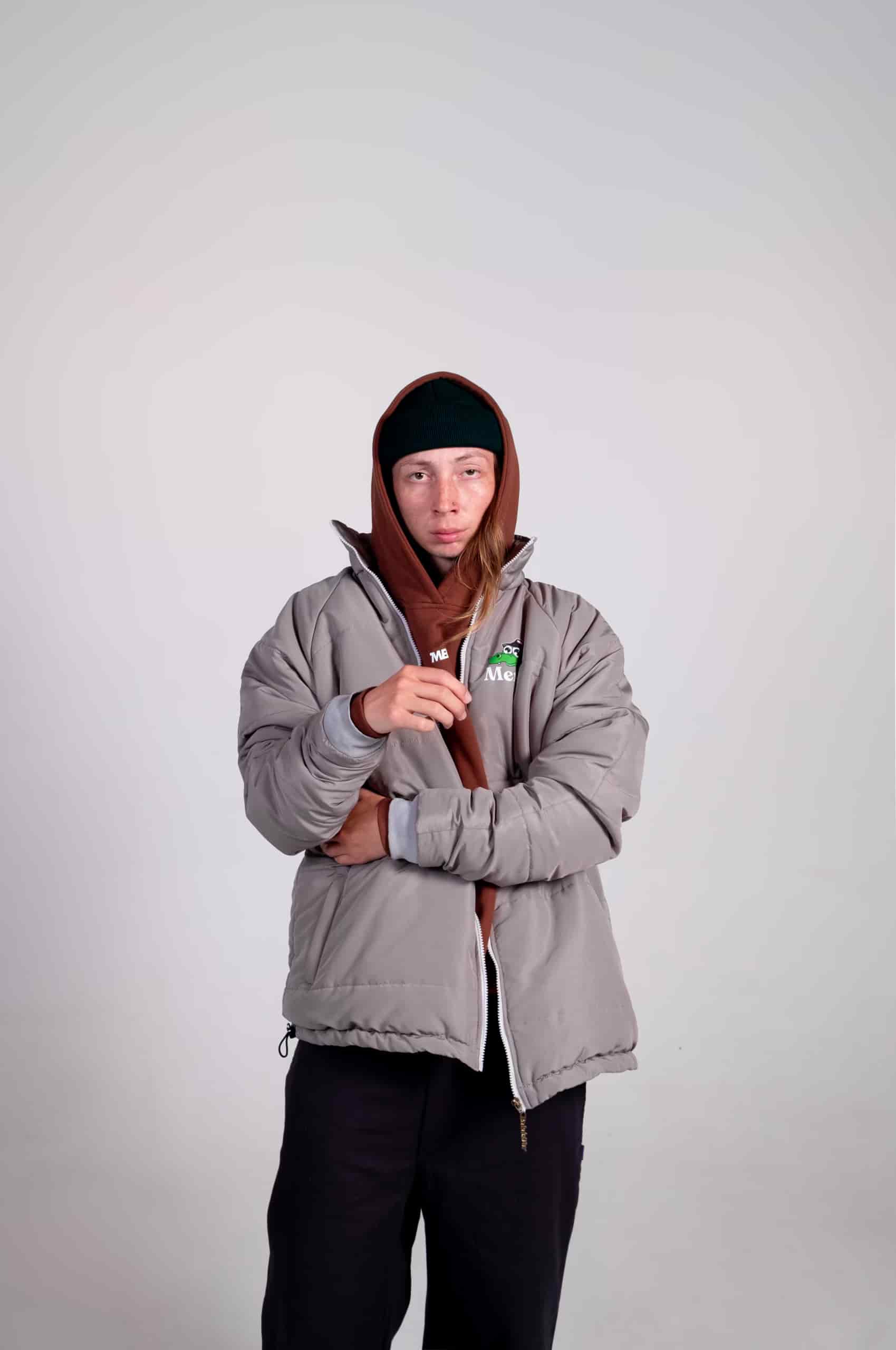 Chaqueta Gris Puffer - miniatura 1