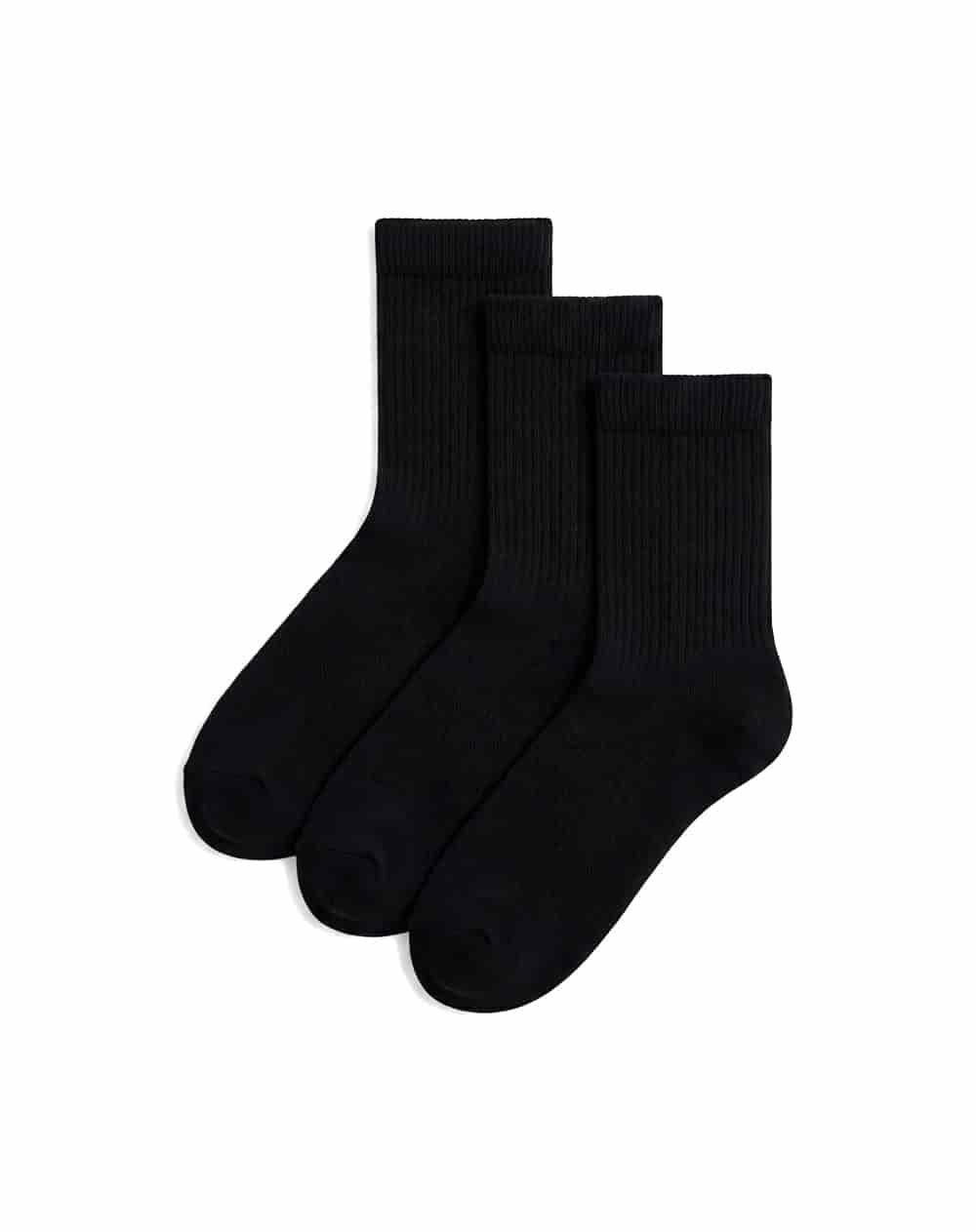 3 pares de medias cortas negras mujer - miniatura 1