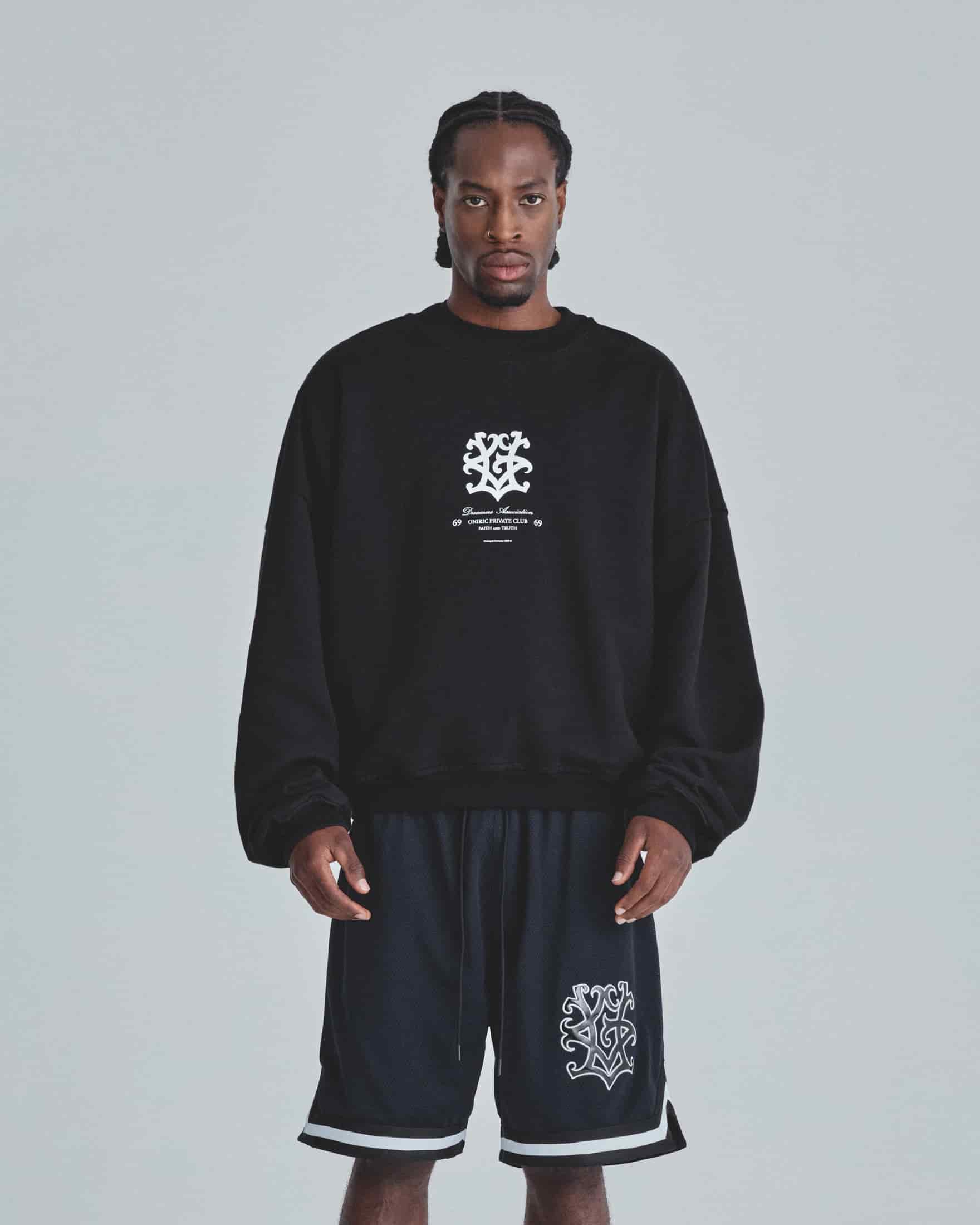 Line UG Monogram Boxy Fit Crewneck Black - miniatura 2