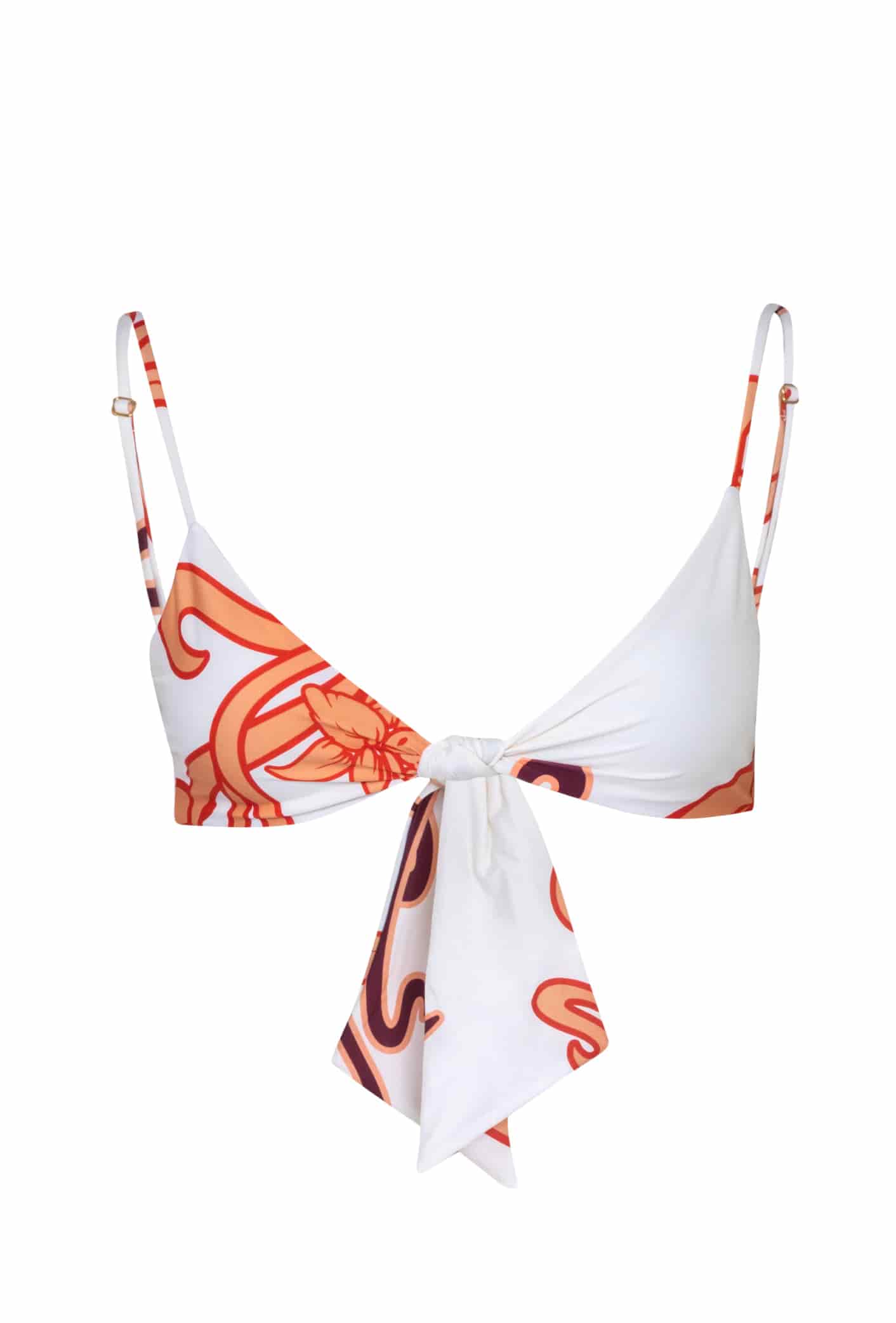 Pacifico Top / White Lilies Salmon Violet - Ivory - miniatura 1