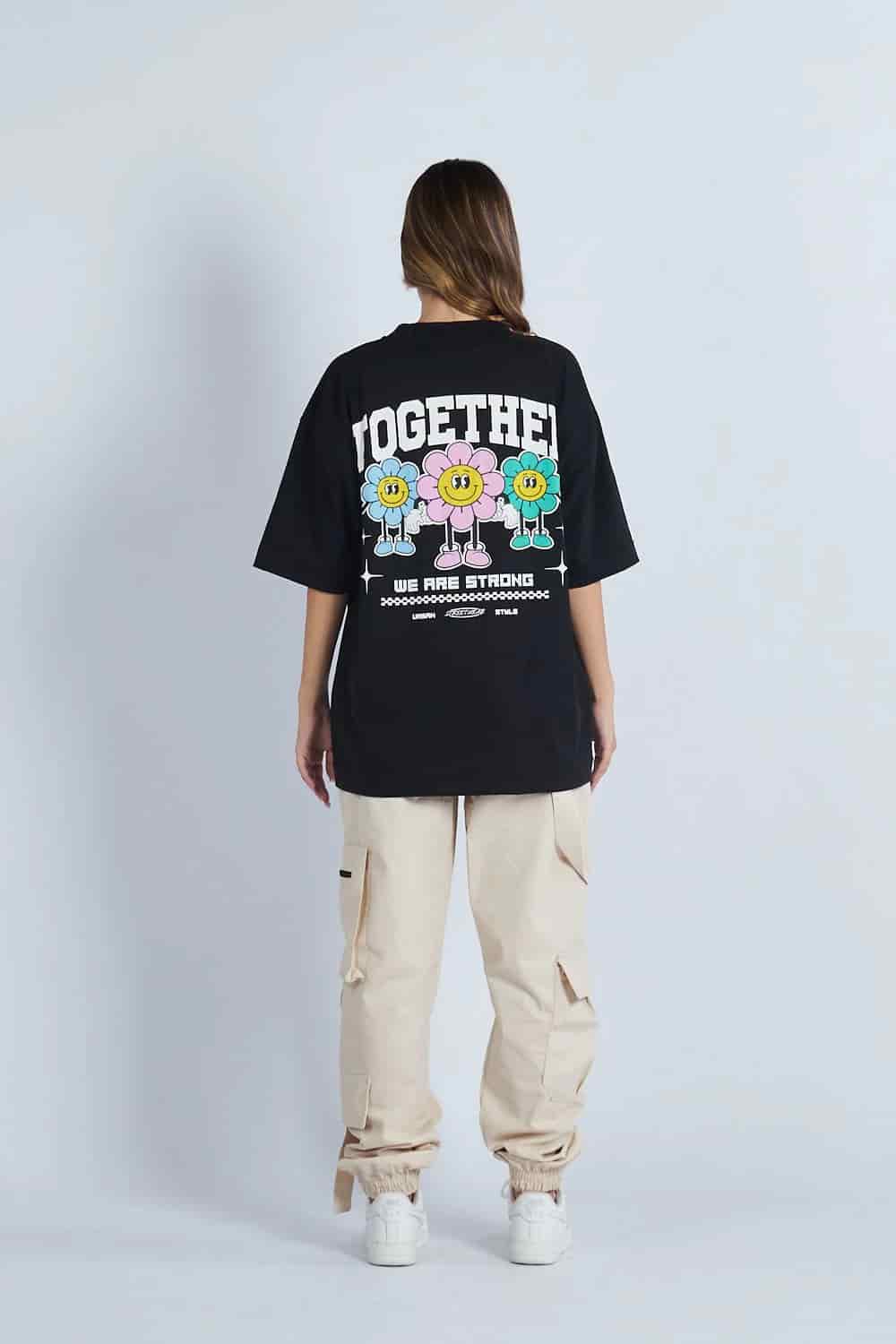 Camiseta oversize estampado Together Negro | DROP 03 | - miniatura 6