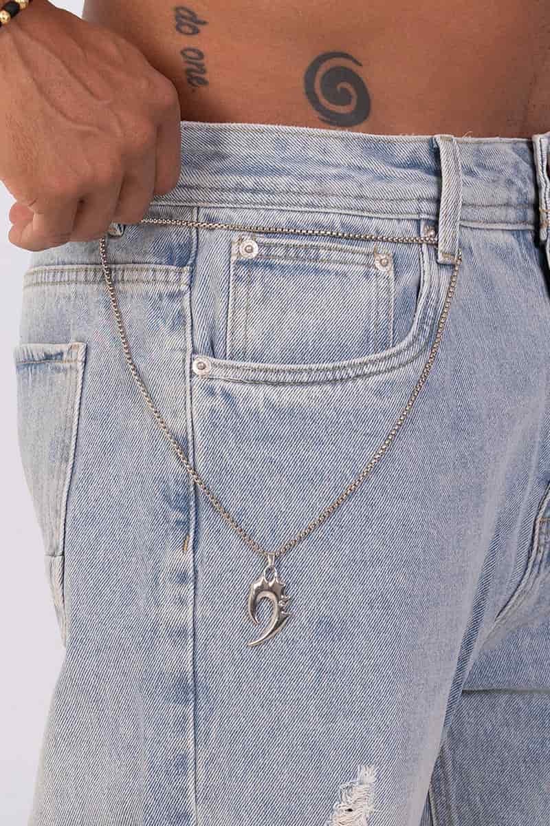 Jean moda ancho rebel chain - miniatura 2
