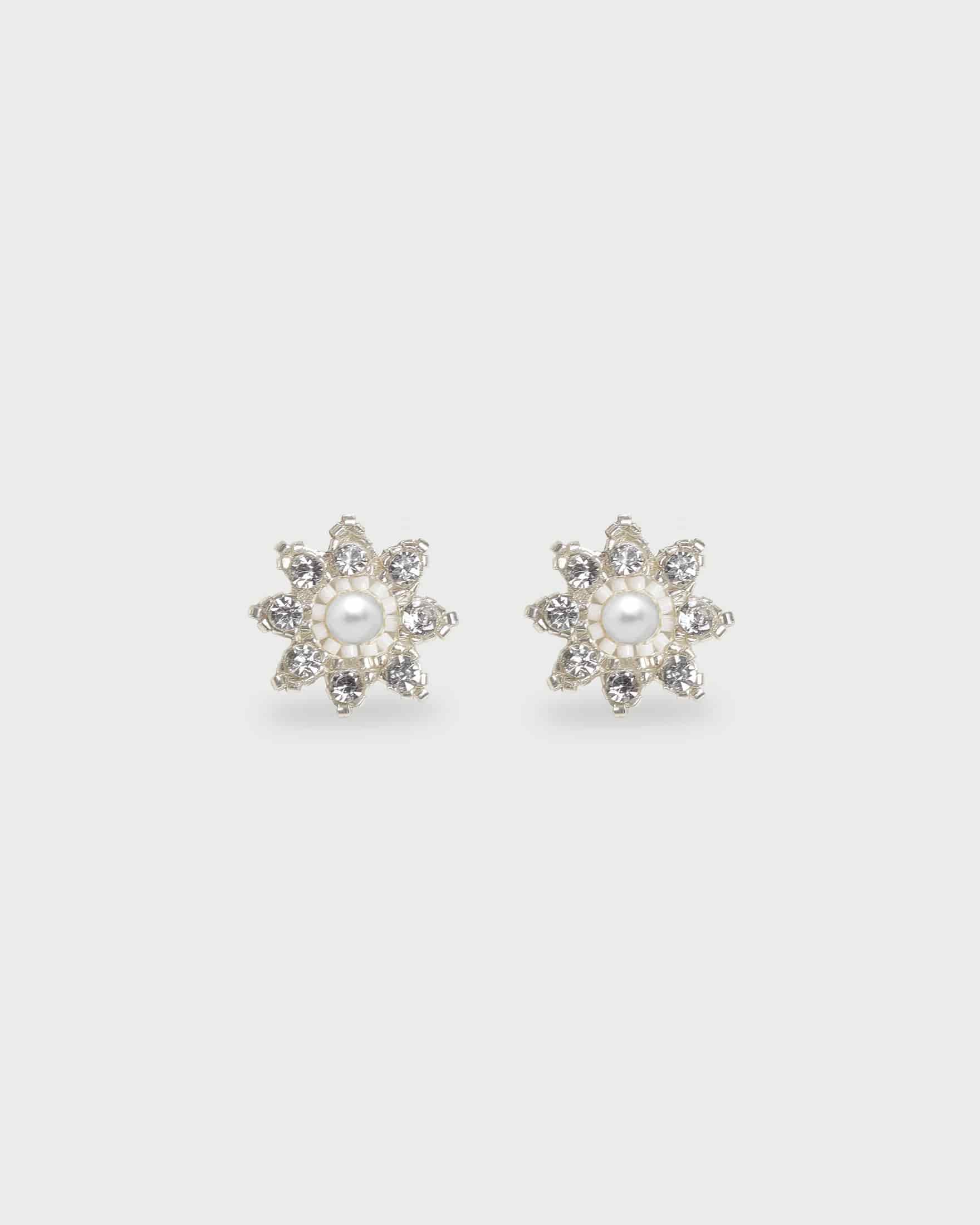 Aretes Tejidos Flor Mini - miniatura 2