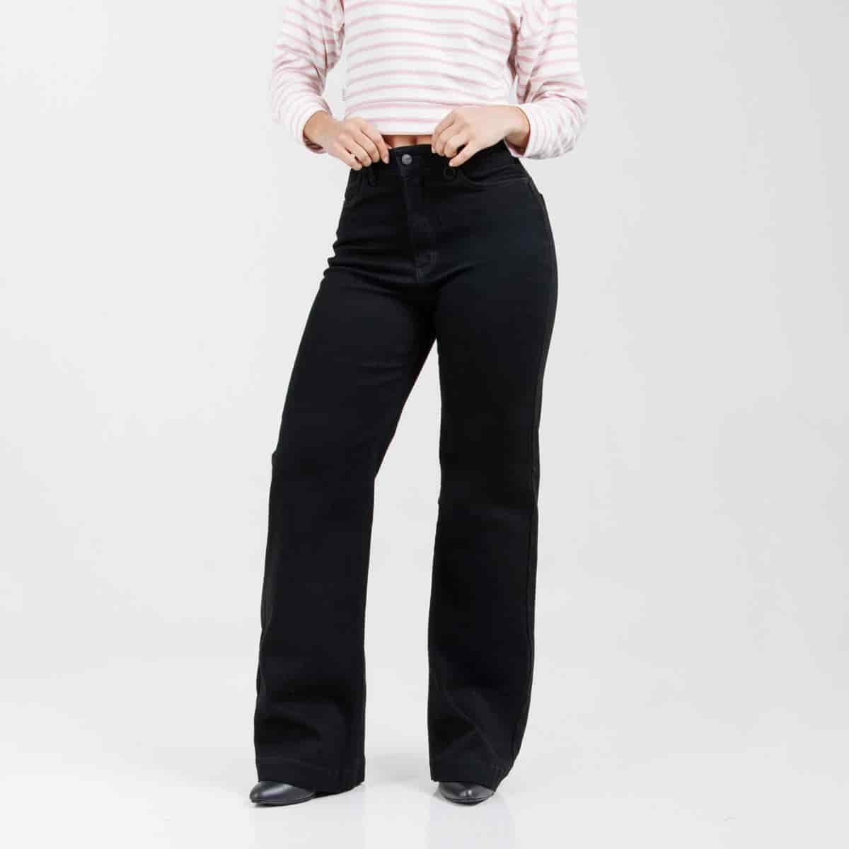 Jean Wde Leg Negro Ax-3158 Licrado - miniatura 3