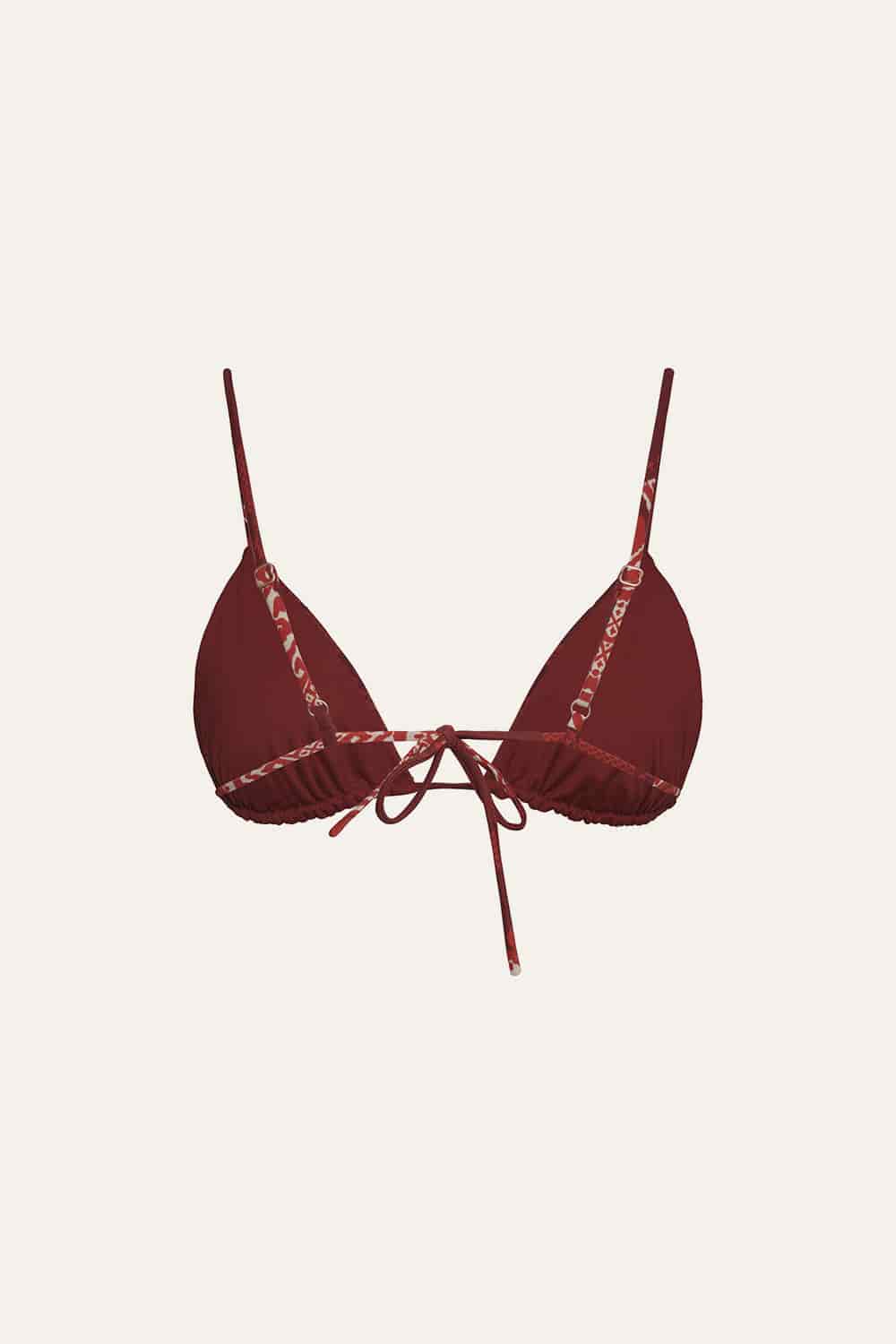 Wakama Bikini Top In Wine - miniatura 2