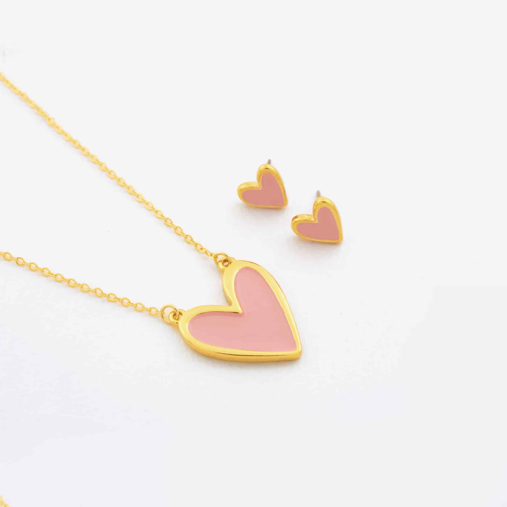 Set Cadena + Aretes Corazón - miniatura 5