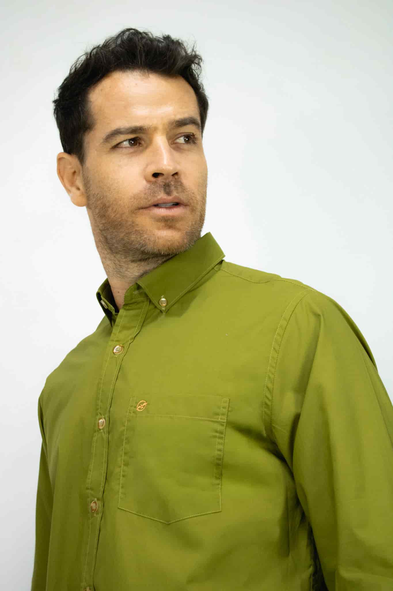 Camisa Manga Larga Oxford Verde - miniatura 4