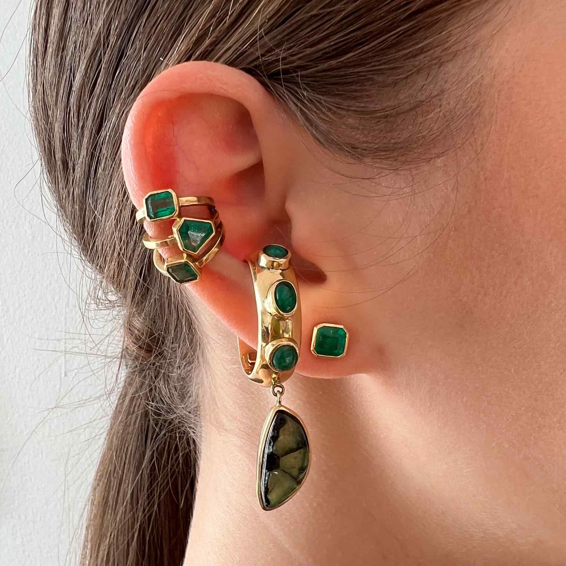 3 Stone Ear Cuff - miniatura 6