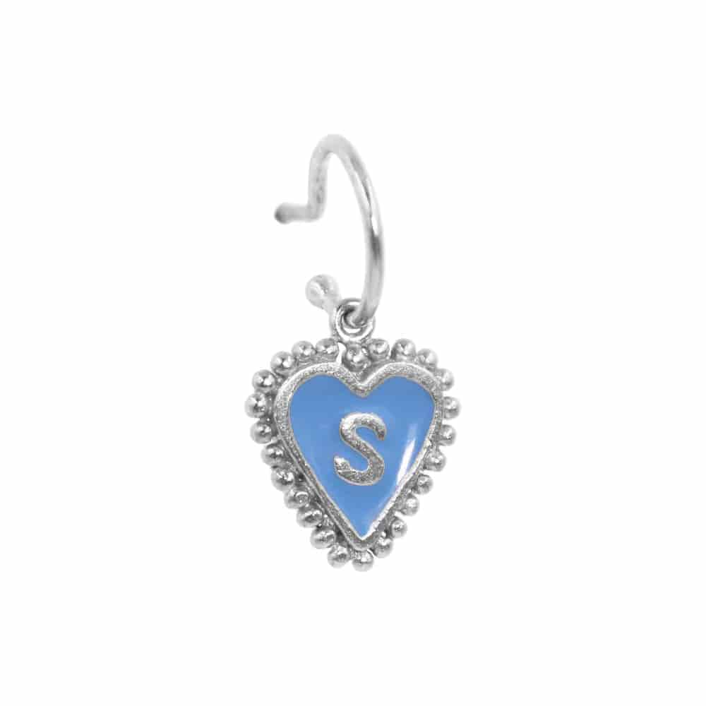 PreOrder Baby Hoops 9mm Letra Heart Plata - miniatura 26