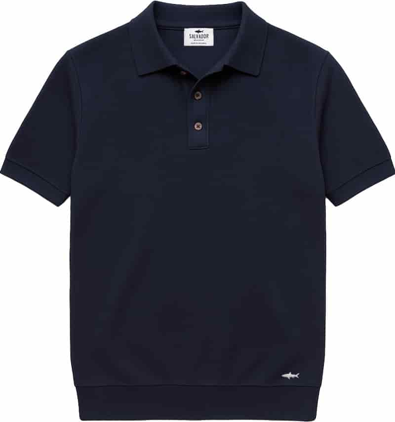 POLO DE PUNTO BOTONES AZUL OSCURA - miniatura 1