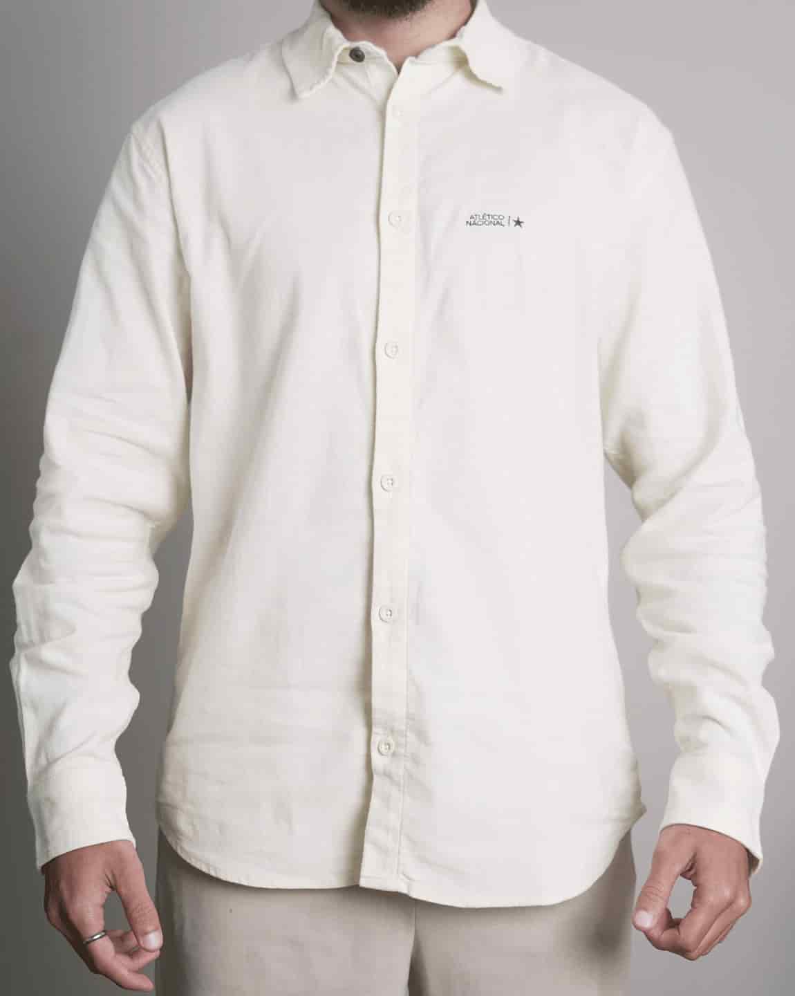 CAMISA LINO MANGA LARGA CRUDA HOMBRE - miniatura 1