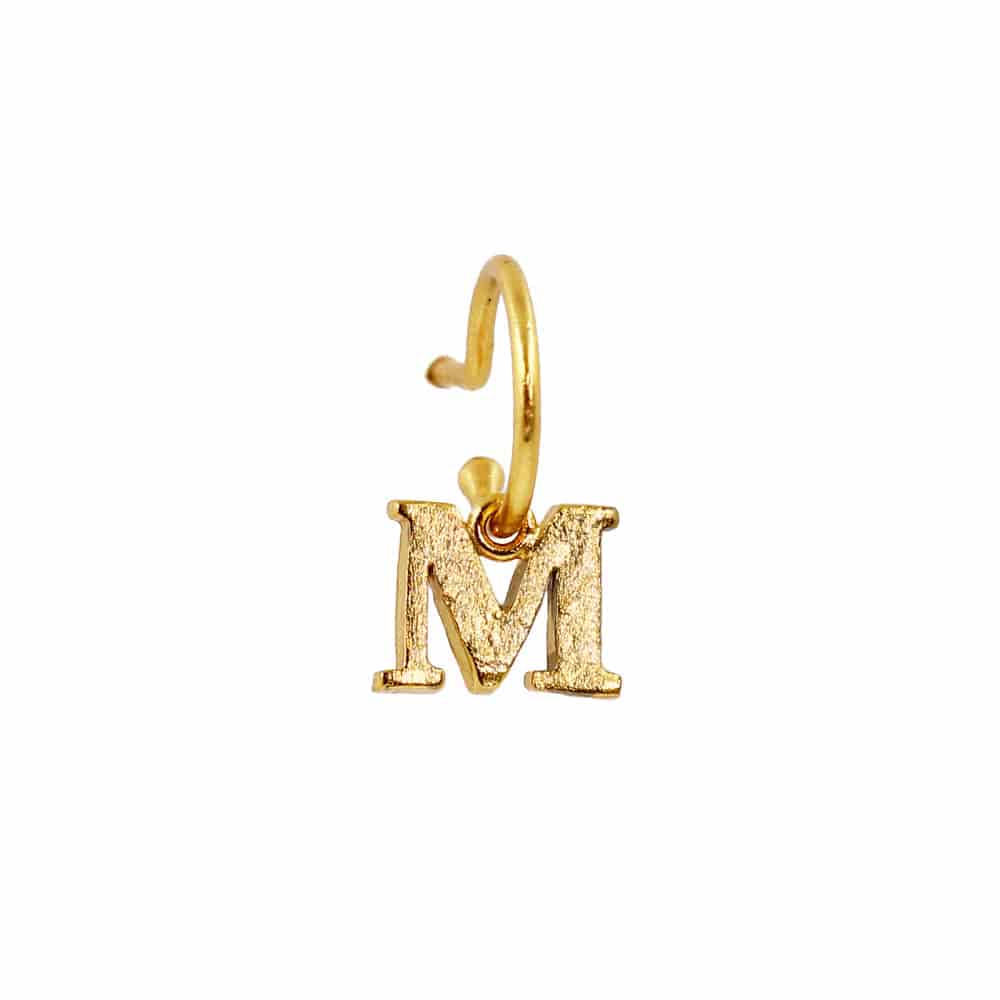 PreOrder Baby Hoops 9mm Letra Gold - miniatura 10