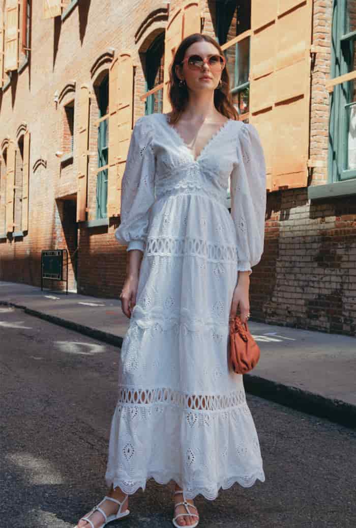 AMARANTA MAXI DRESS WHITE - miniatura 4