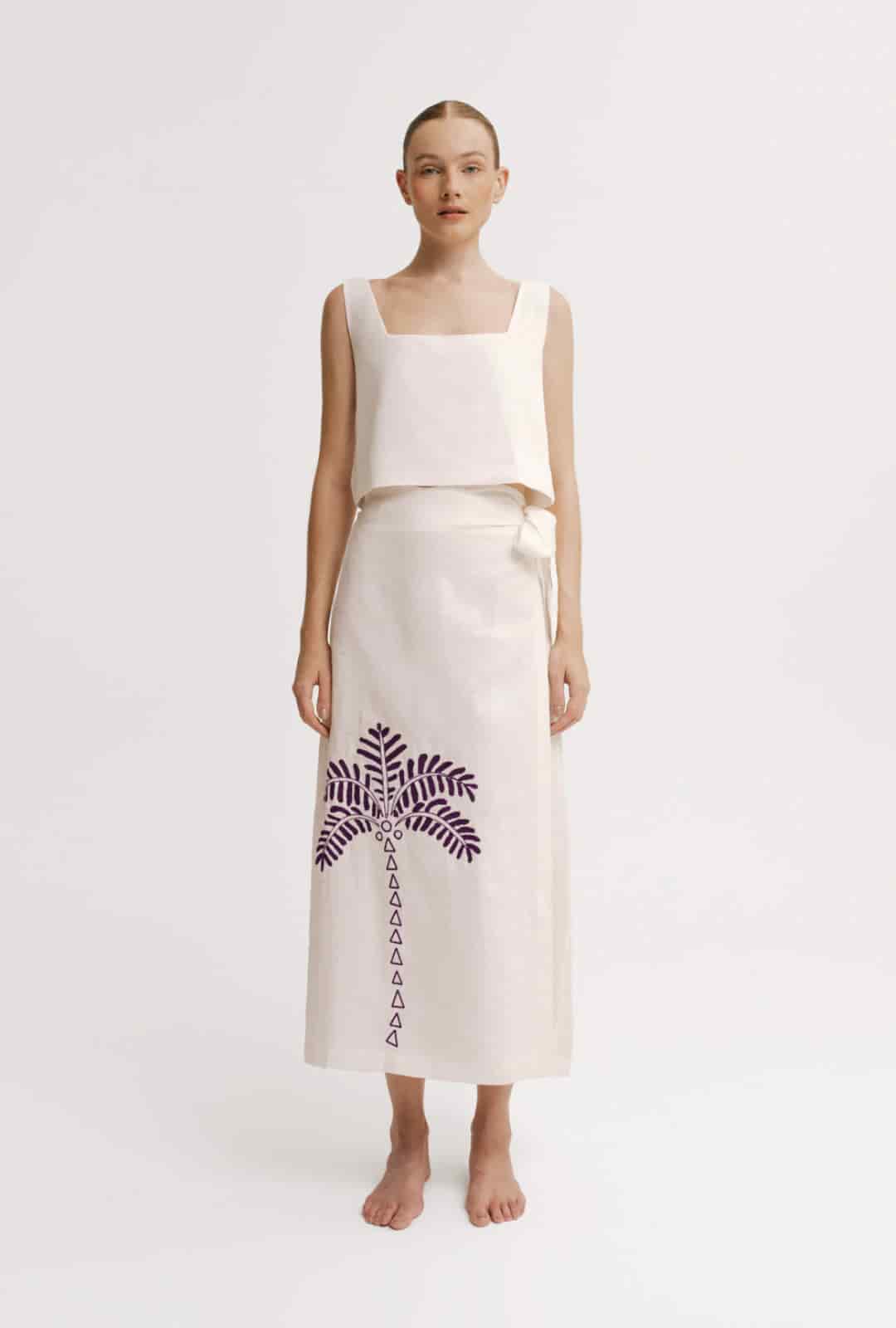 Crop Top Mujer Connie & Falda Mujer Samira Malva Set Mujer - miniatura 1
