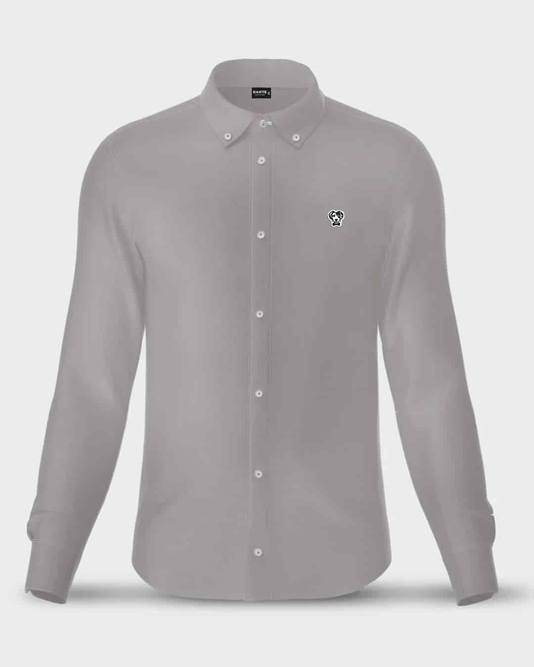 Camisa Antimanchas Oxford Gris - Talla Slim - miniatura 11