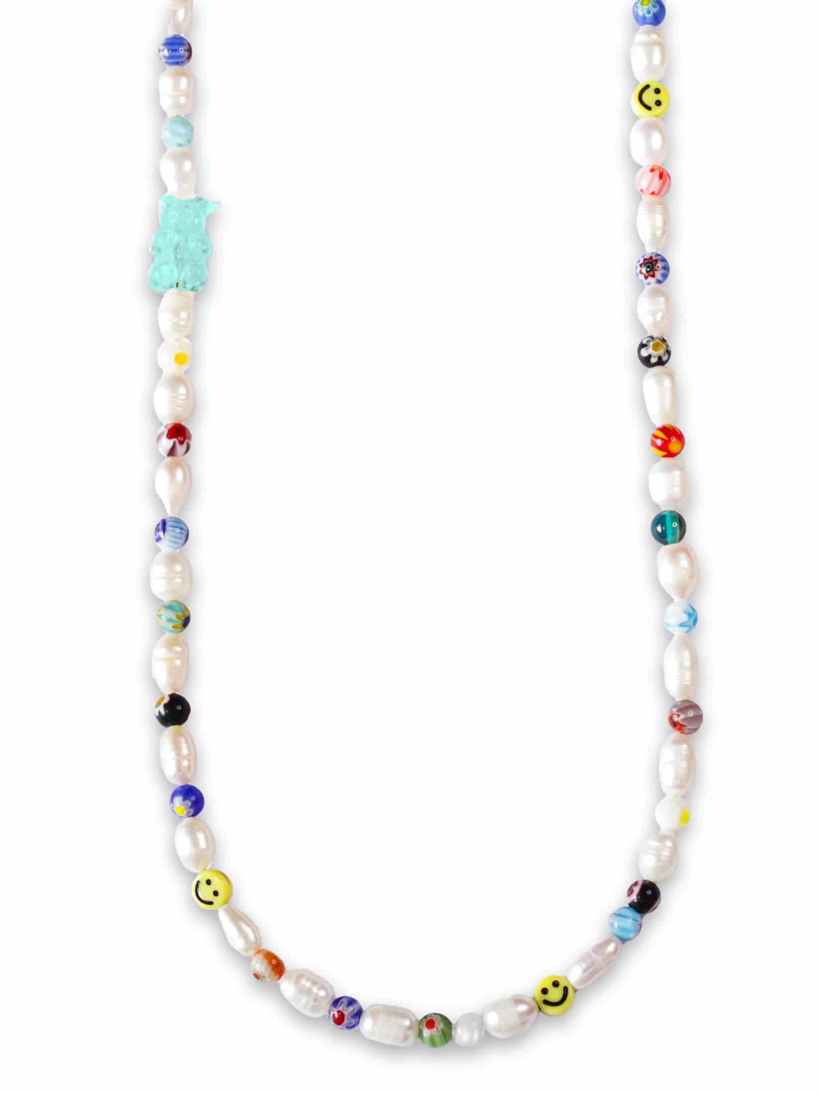 Collar Perla de Rio Millefiori 7mm - miniatura 1