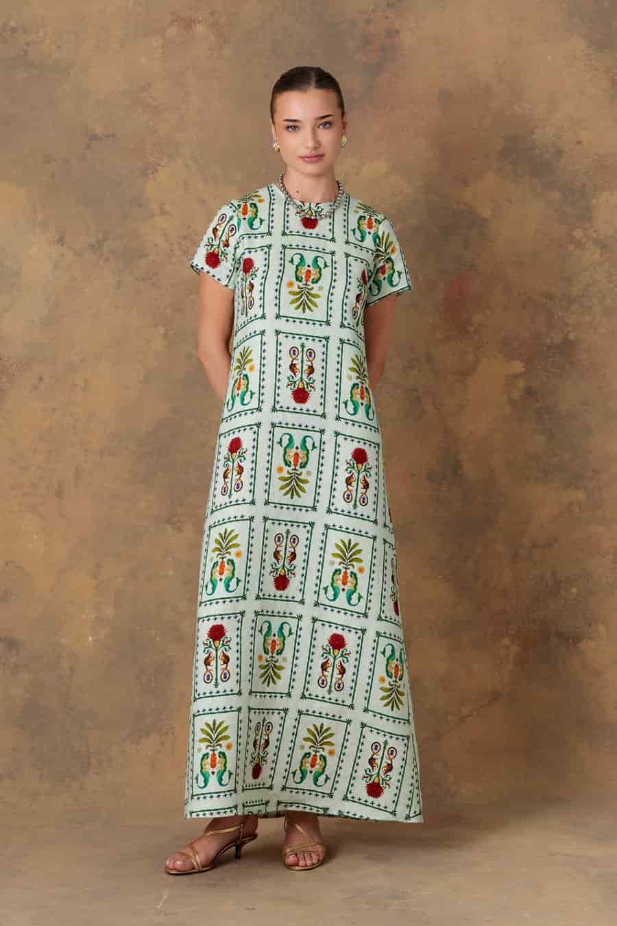 Wome's dress linen silvan light green - miniatura 1